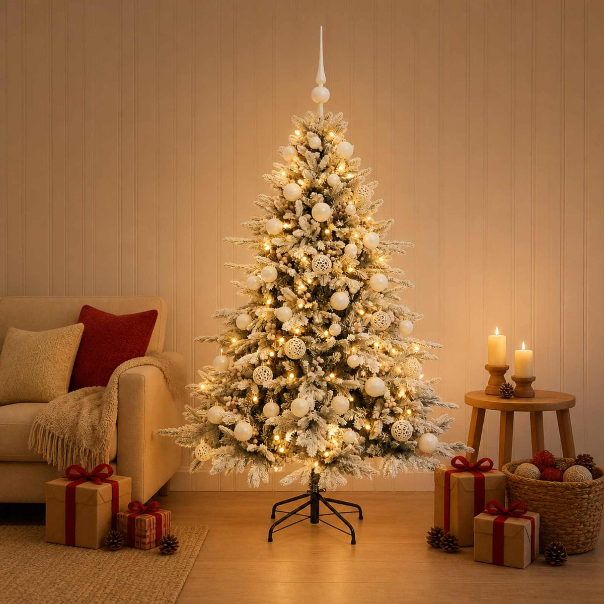Dirbtinė kalėdinė eglutė su rutuliuku 150 cm 150 LED