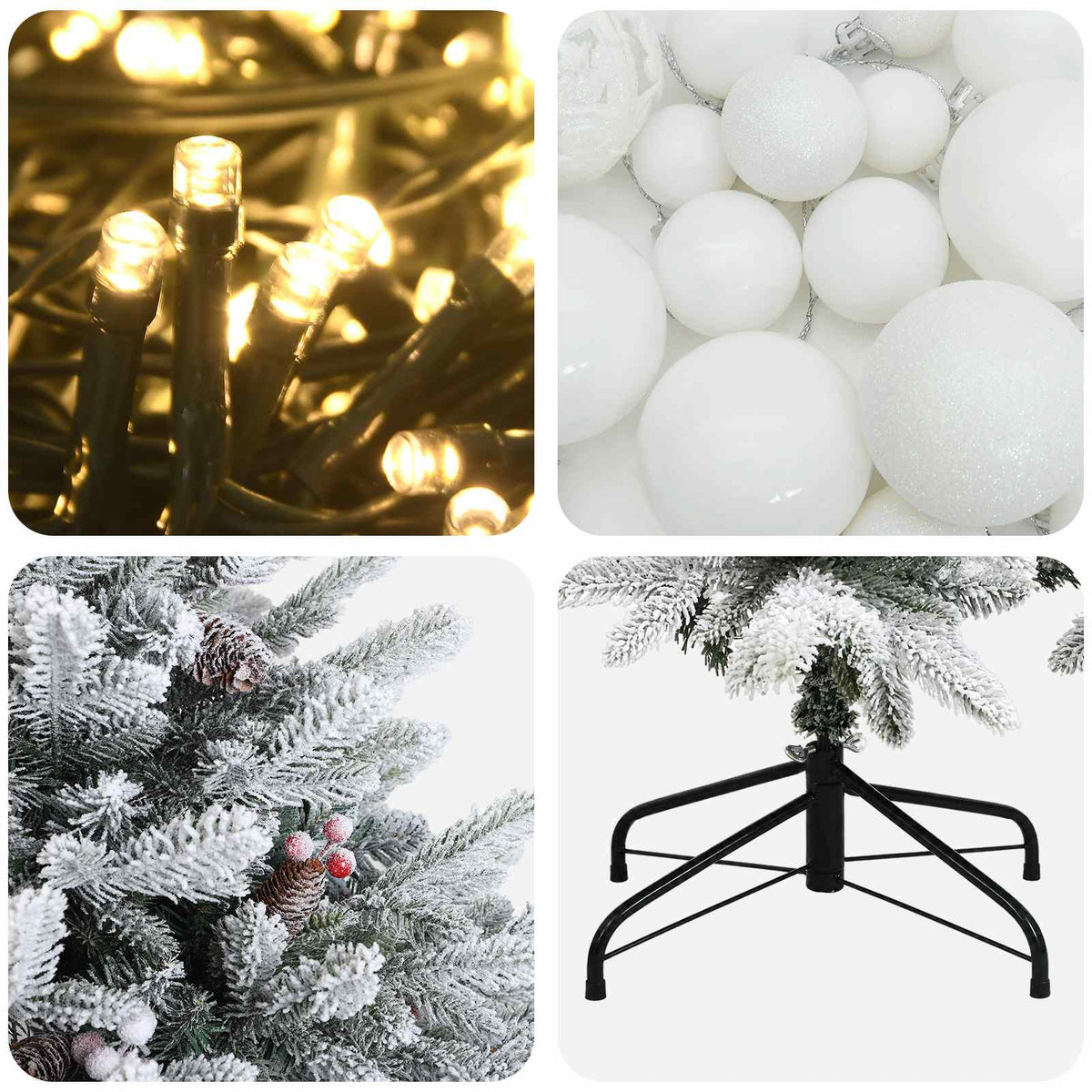 Dirbtinė kalėdinė eglutė su rutuliuku 150 cm 150 LED