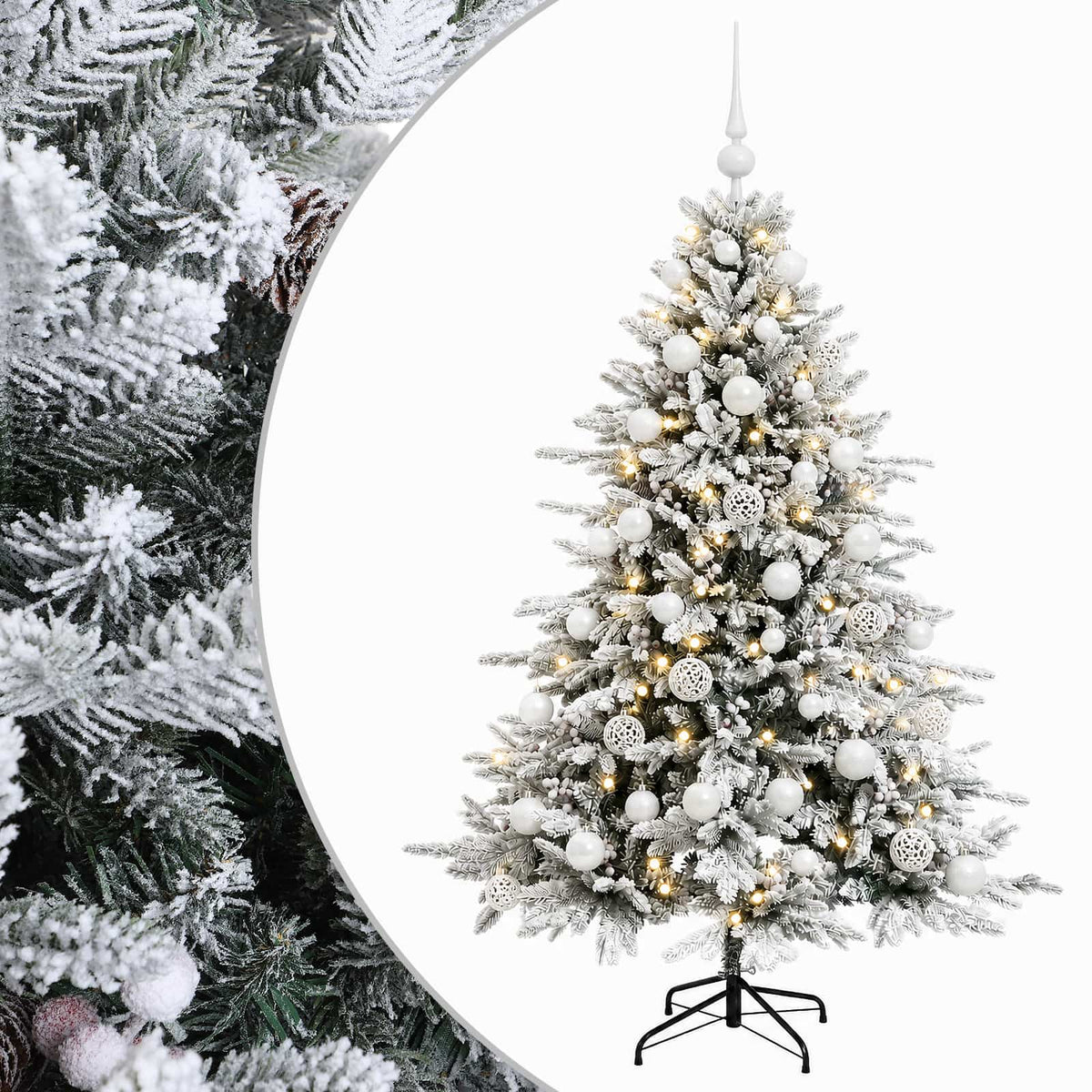 Dirbtinė kalėdinė eglutė su rutuliuku 150 cm 150 LED