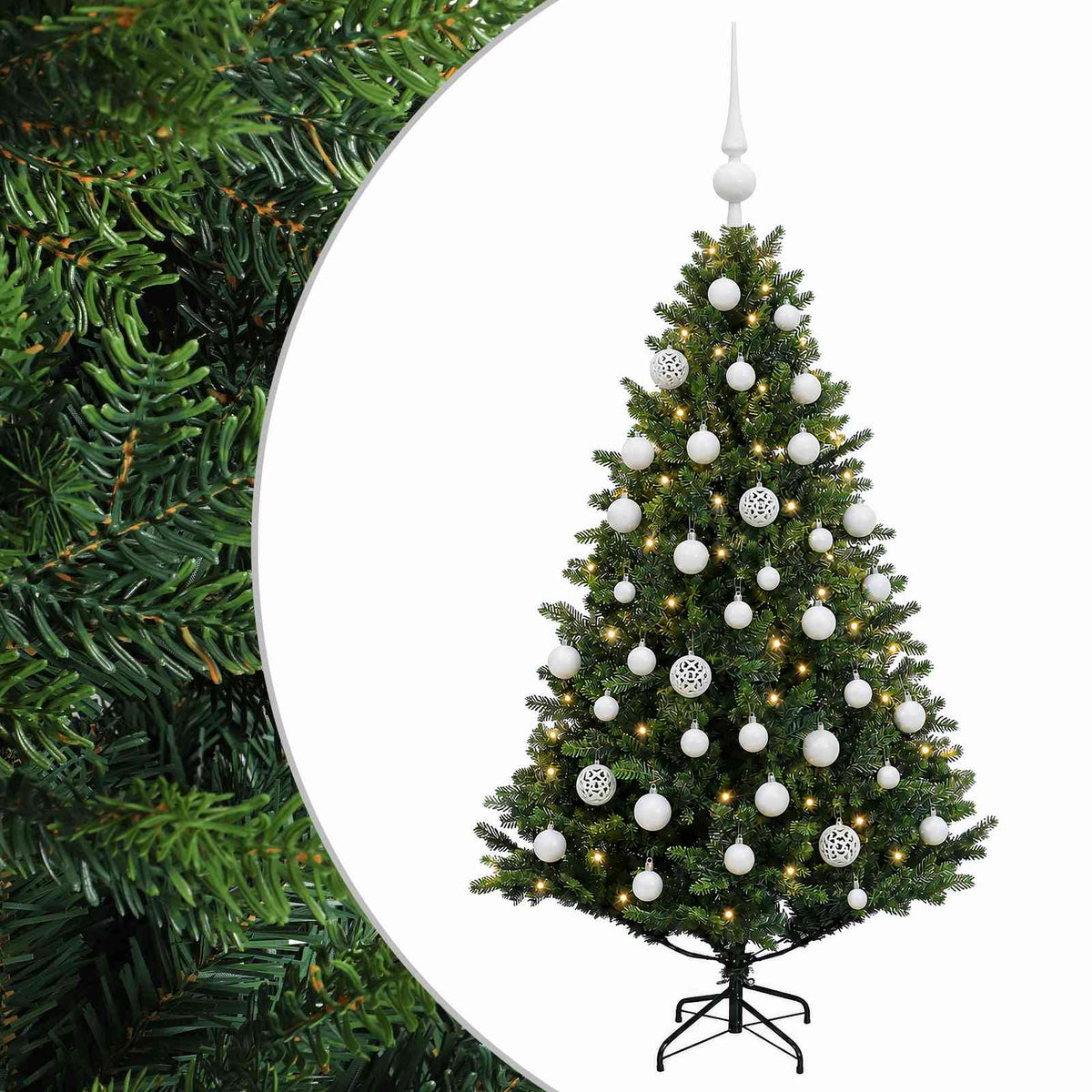Dirbtinė Kalėdų eglutė su burbulais 120 cm 150 LED Šilta balta