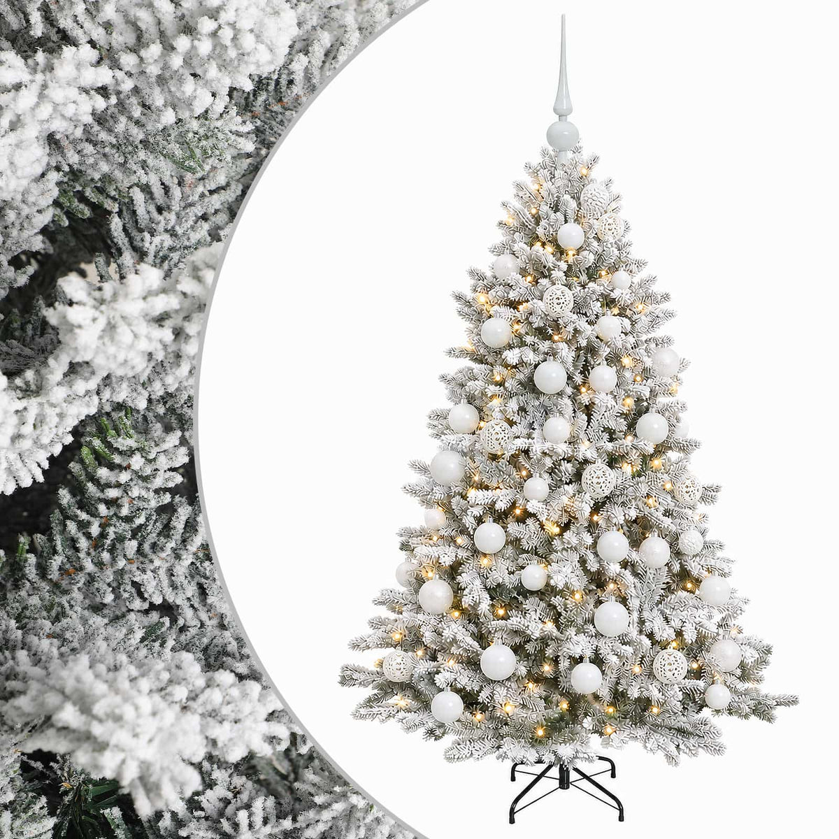 Dirbtinė Kalėdų eglutė su burbulais 150 cm 150 LED Šilta balta