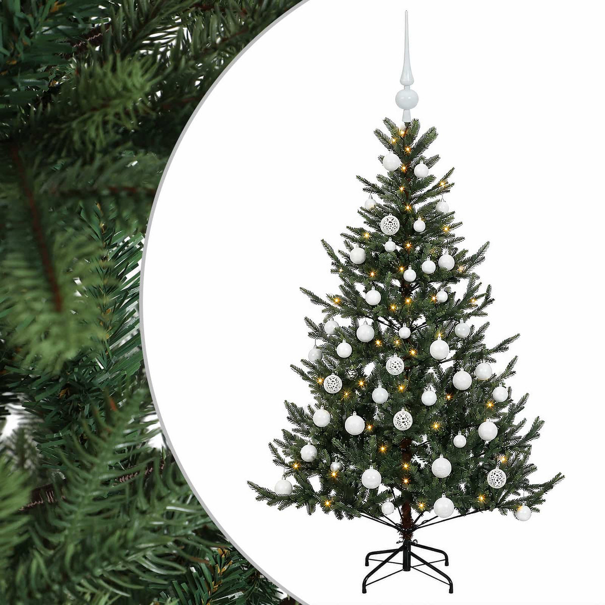 Dirbtinė kalėdinė eglutė su rutuliuku 120 cm 150 LED