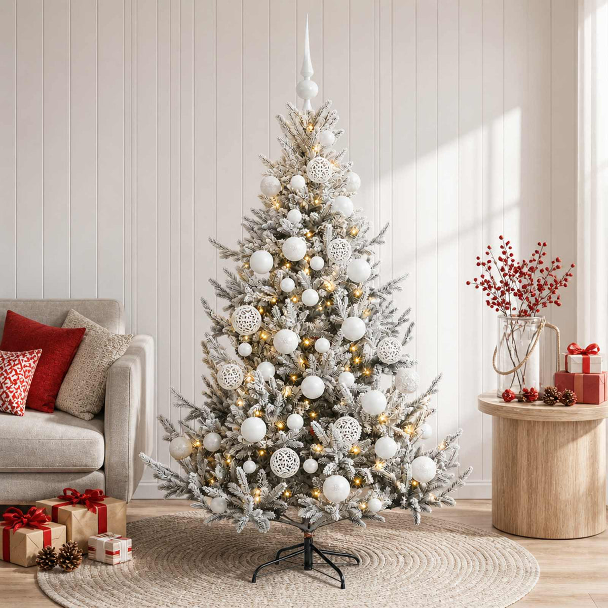 Dirbtinė kalėdinė eglutė su rutuliuku 120 cm 150 LED