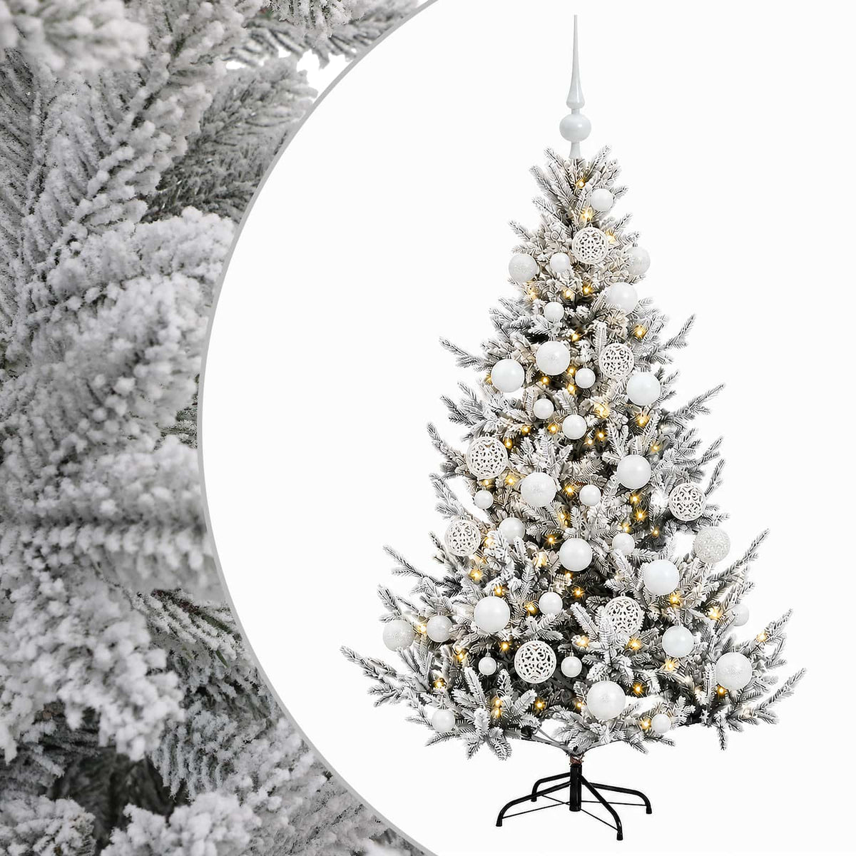 Dirbtinė kalėdinė eglutė su rutuliuku 150 cm 150 LED