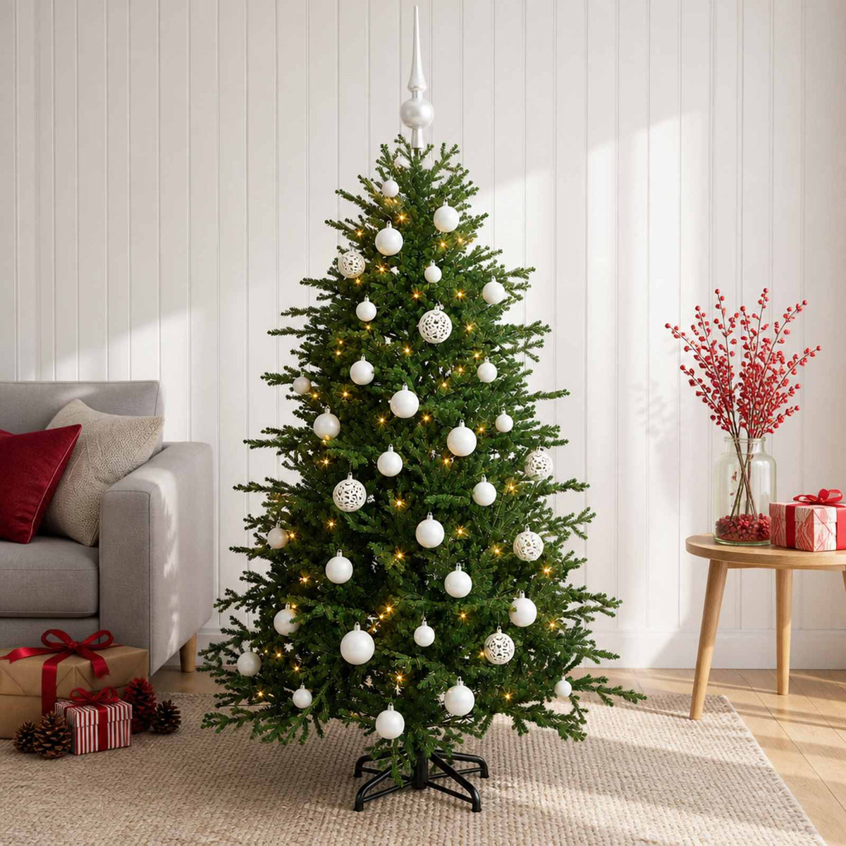 Dirbtinė kalėdinė eglutė su rutuliuku 150 cm 150 LED