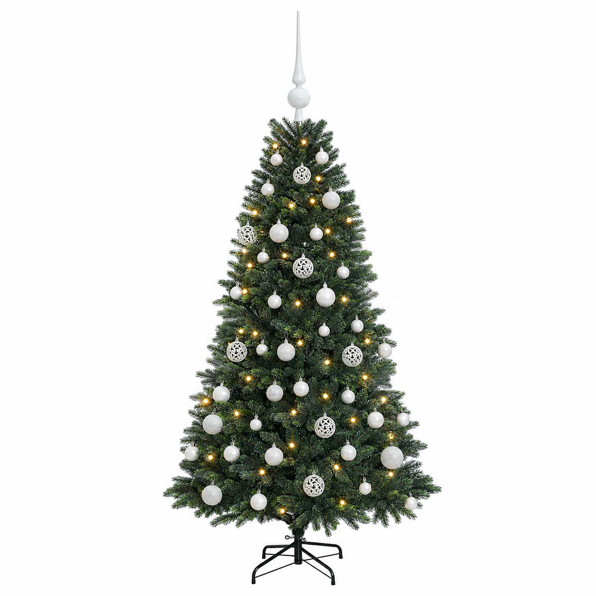 Dirbtinė Kalėdų eglutė su burbulais 120 cm 150 LED Šilta balta