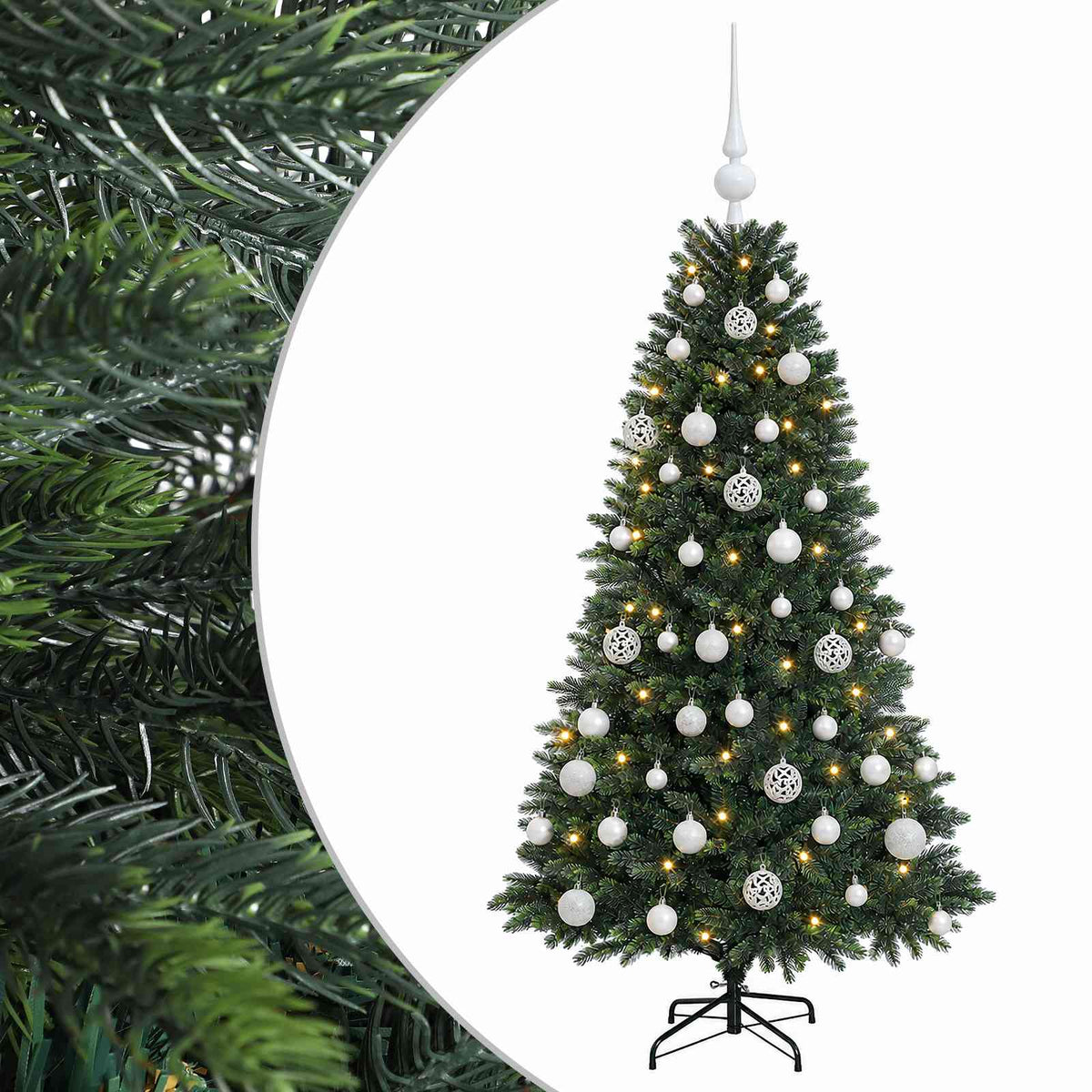 Dirbtinė Kalėdų eglutė su burbulais 150 cm 150 LED Šilta balta