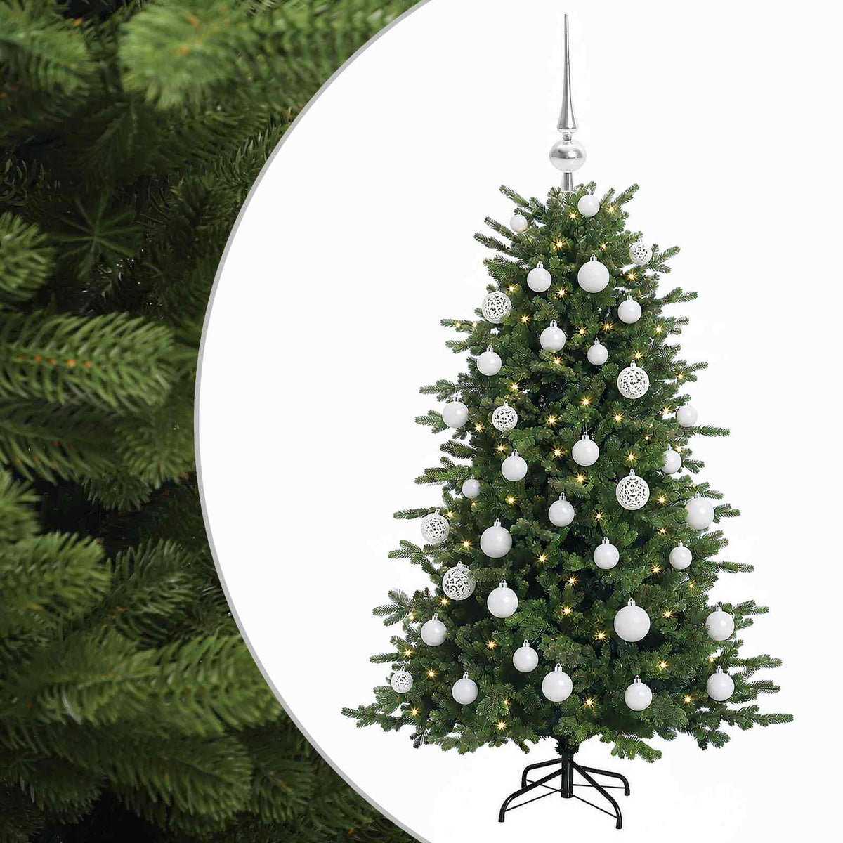 Dirbtinė kalėdinė eglutė su rutuliuku 120 cm 150 LED