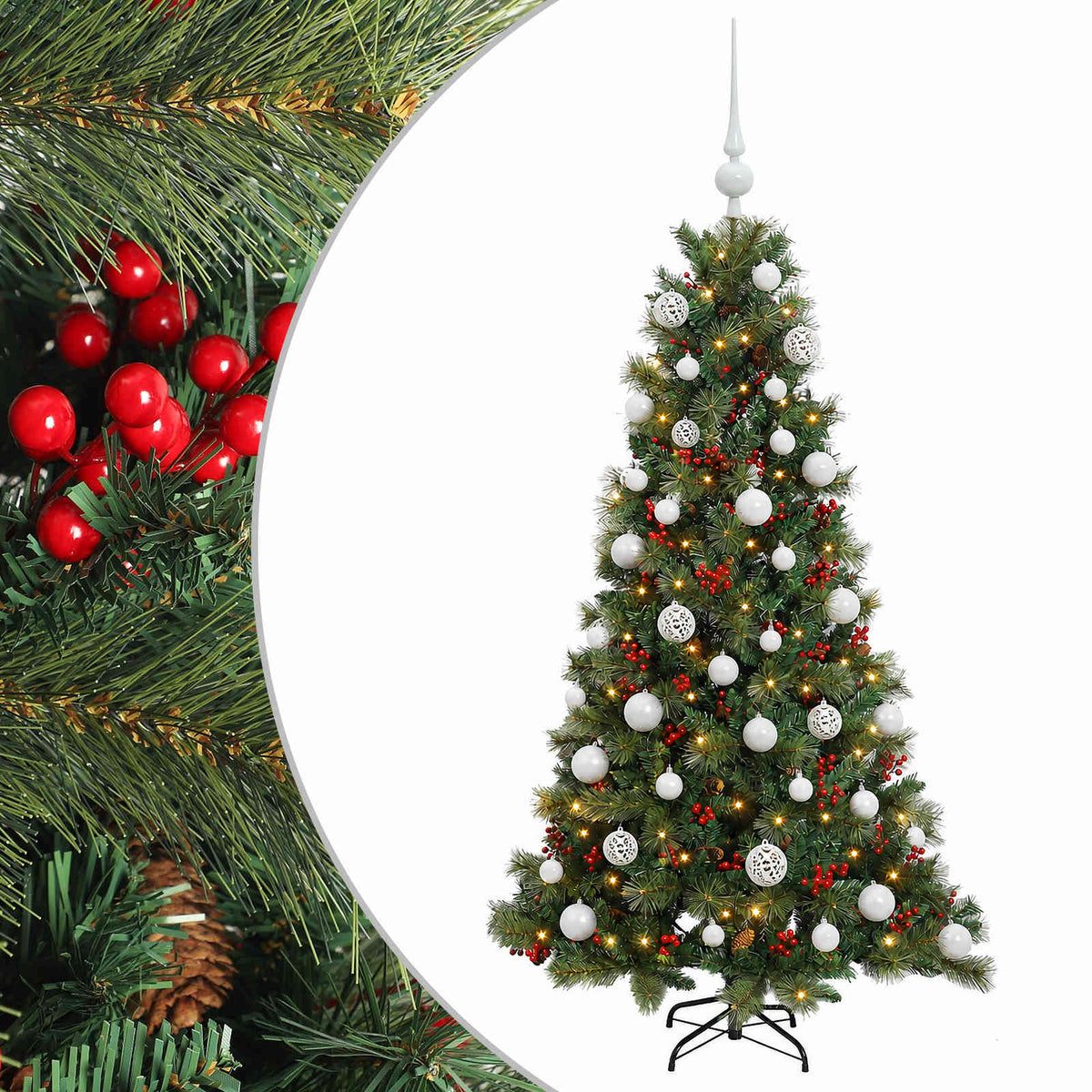 Dirbtinė kalėdinė eglutė su rutuliuku 150 cm 150 LED