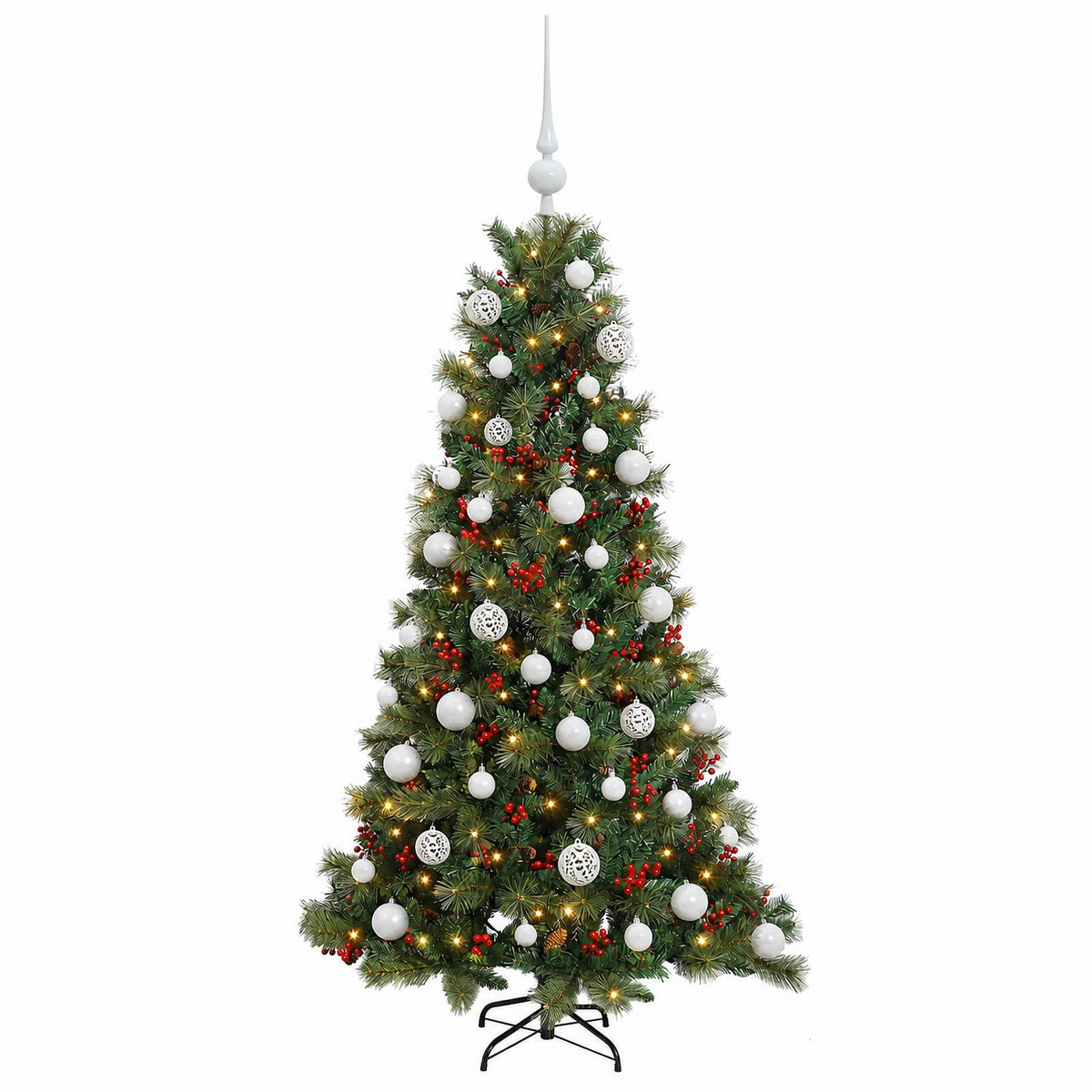 Dirbtinė kalėdinė eglutė su rutuliuku 150 cm 150 LED