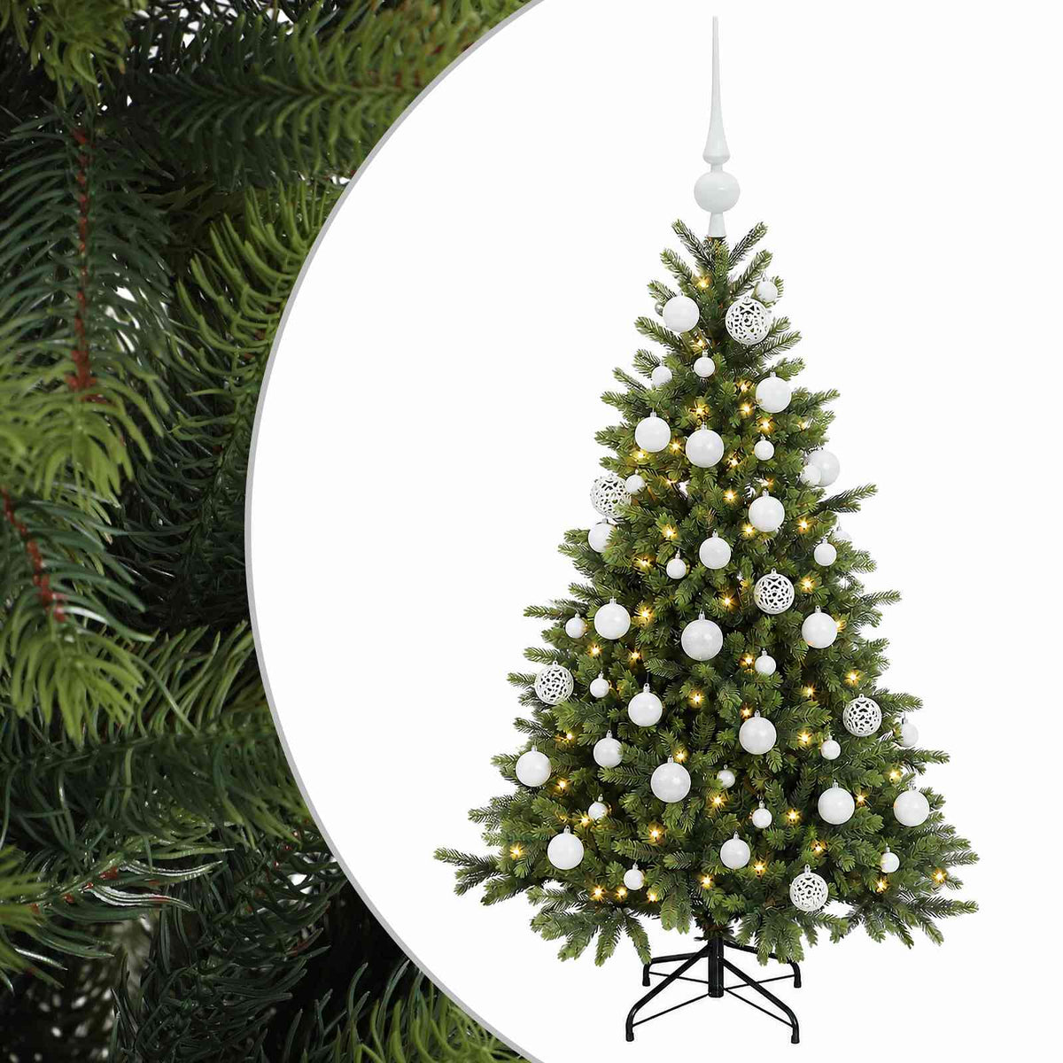 Dirbtinė kalėdinė eglutė su rutuliuku 150 cm 150 LED
