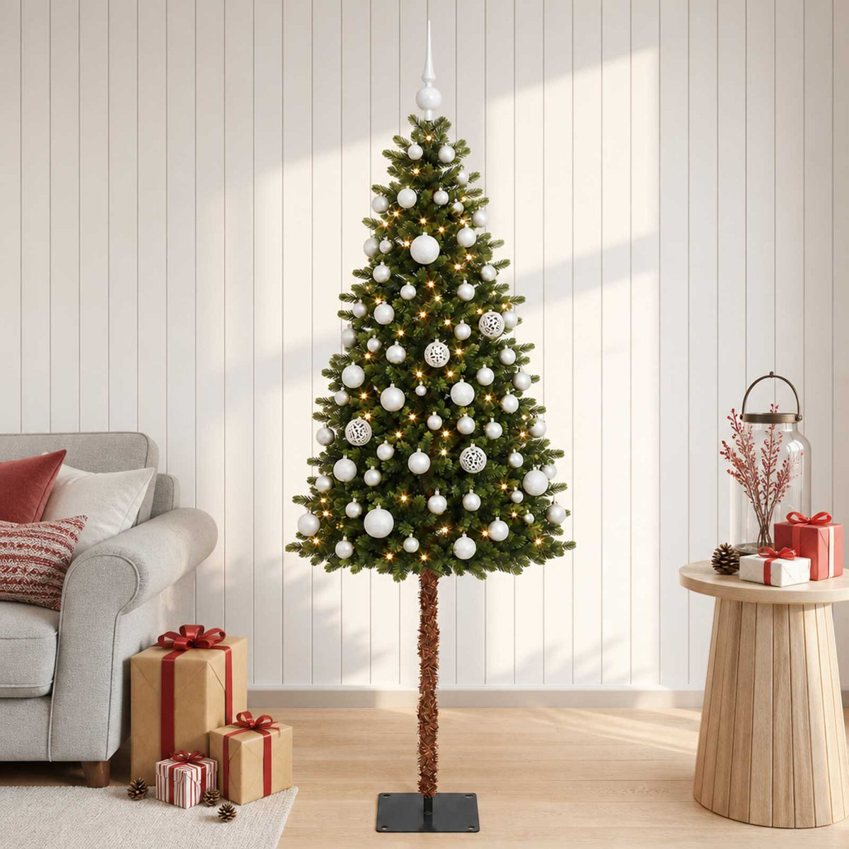 Dirbtinė Kalėdų eglutė su burbulais 120 cm 150 LED Šilta balta
