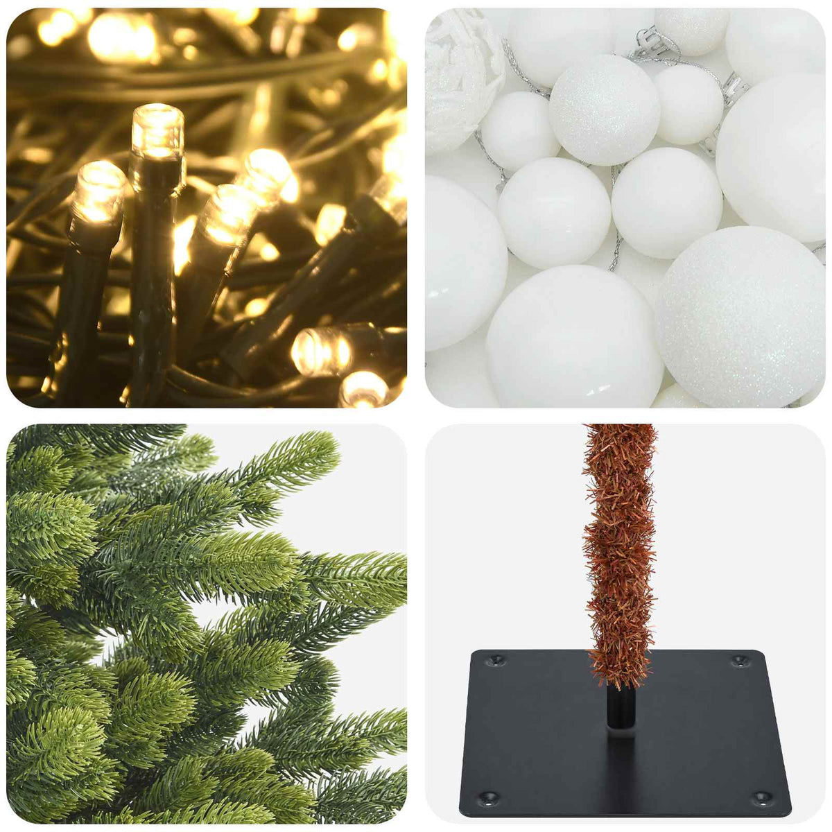 Dirbtinė Kalėdų eglutė su burbulais 120 cm 150 LED Šilta balta