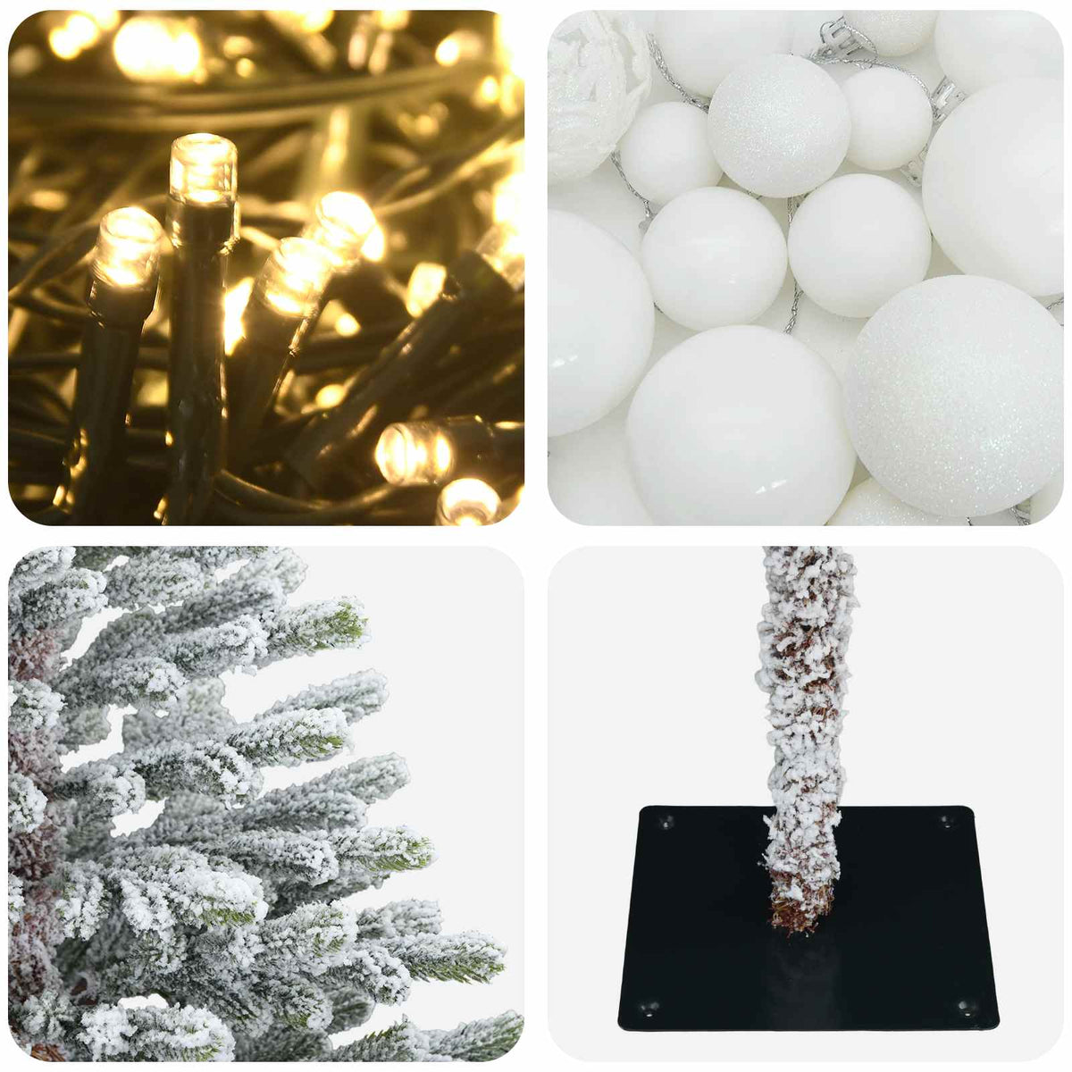 Dirbtinė Kalėdų eglutė su burbulais 120 cm 150 LED Šilta balta
