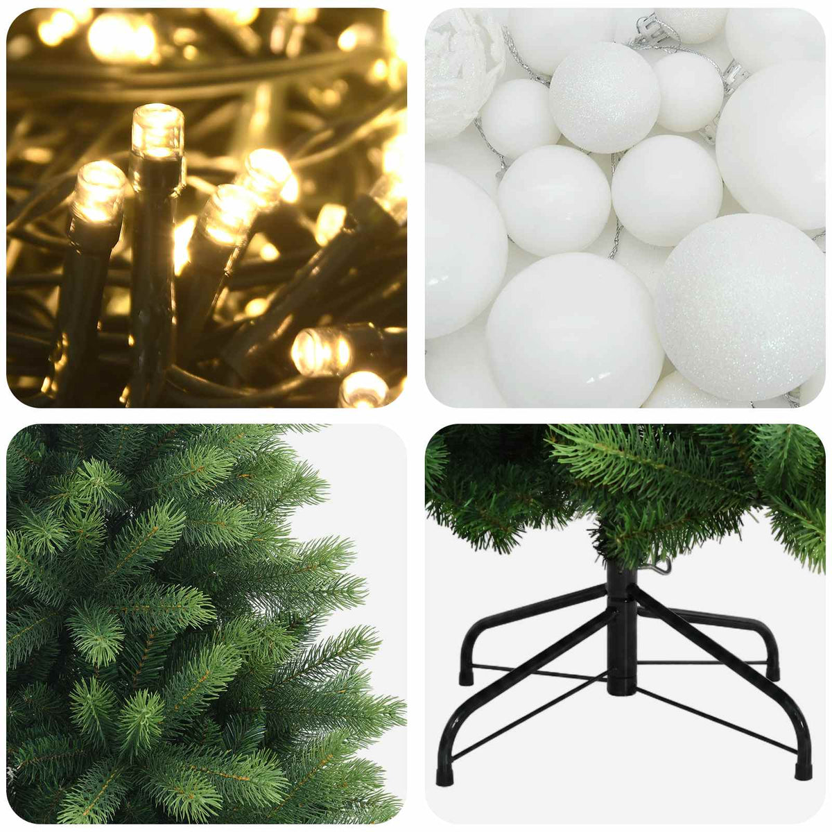 Dirbtinė Kalėdų eglutė su burbulais 150 cm 150 LED Šilta balta