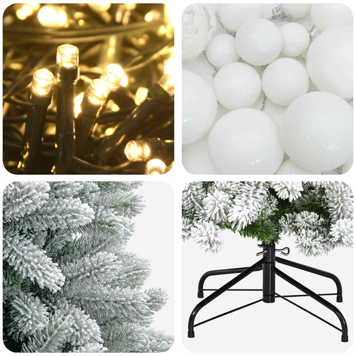 Dirbtinė Kalėdų eglutė su burbulais 150 cm 150 LED Šilta balta