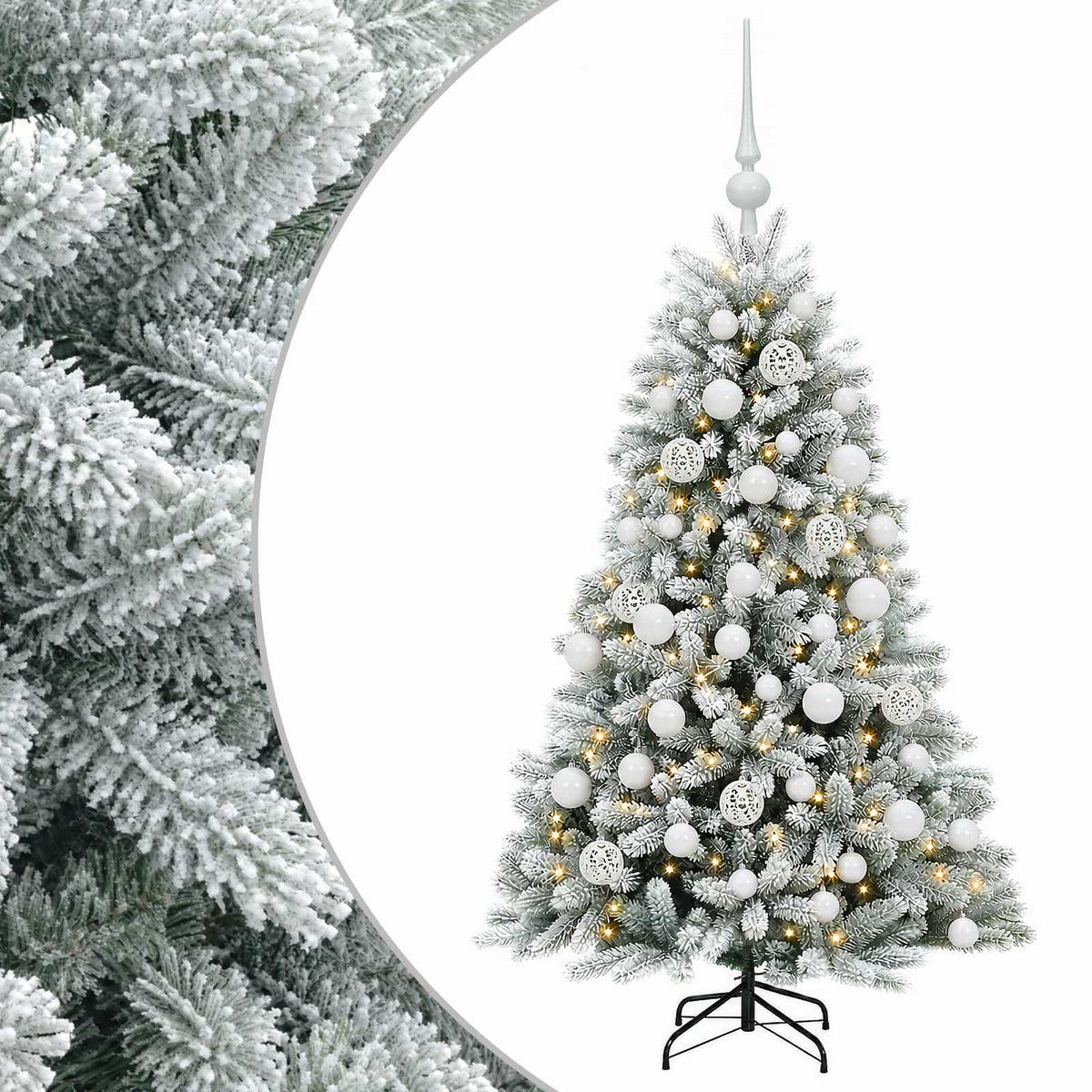 Dirbtinė Kalėdų eglutė su burbulais 150 cm 150 LED Šilta balta