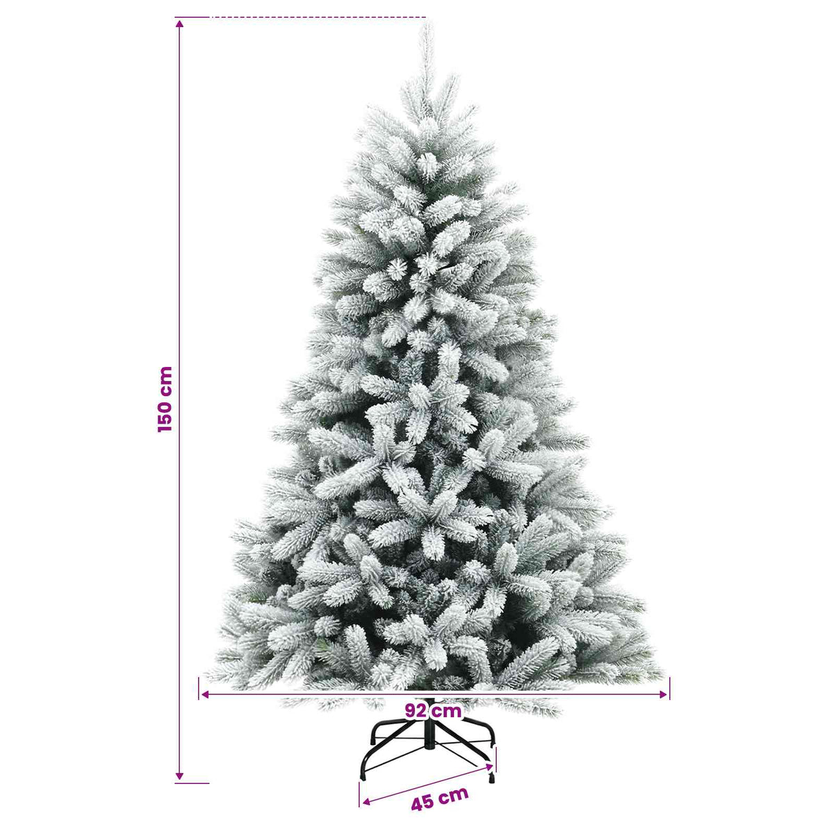 Dirbtinė Kalėdų eglutė su burbulais 150 cm 150 LED Šilta balta