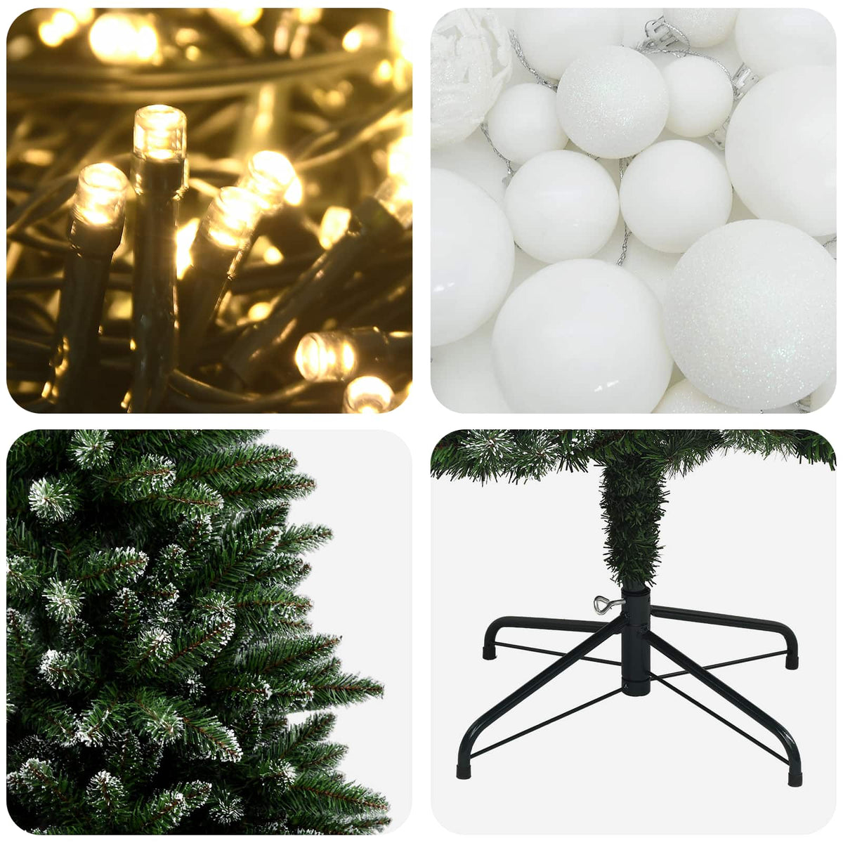 Dirbtinė Kalėdų eglutė su burbulais 150 cm 150 LED Šilta balta