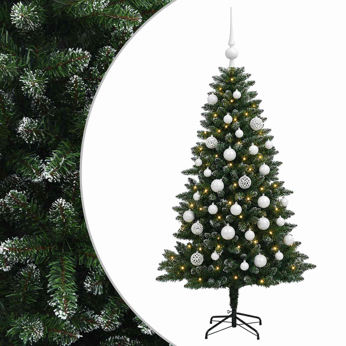 Dirbtinė Kalėdų eglutė su burbulais 150 cm 150 LED Šilta balta