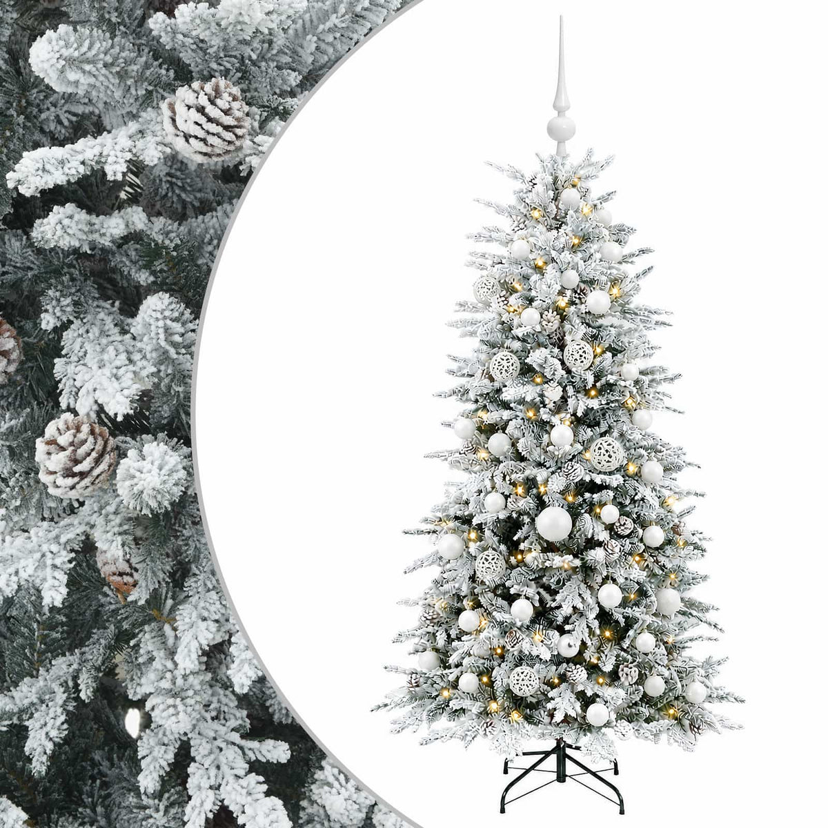 Dirbtinė kalėdinė eglutė su rutuliuku 120 cm 150 LED