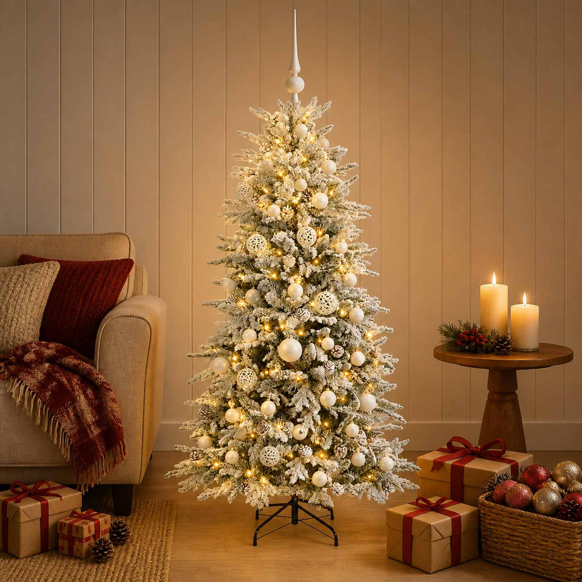 Dirbtinė kalėdinė eglutė su rutuliuku 150 cm 150 LED