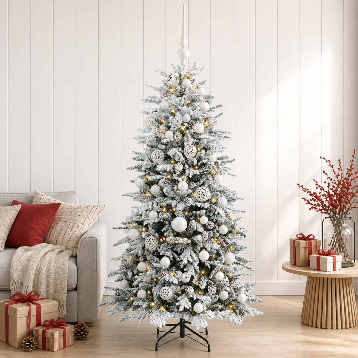 Dirbtinė kalėdinė eglutė su rutuliuku 150 cm 150 LED