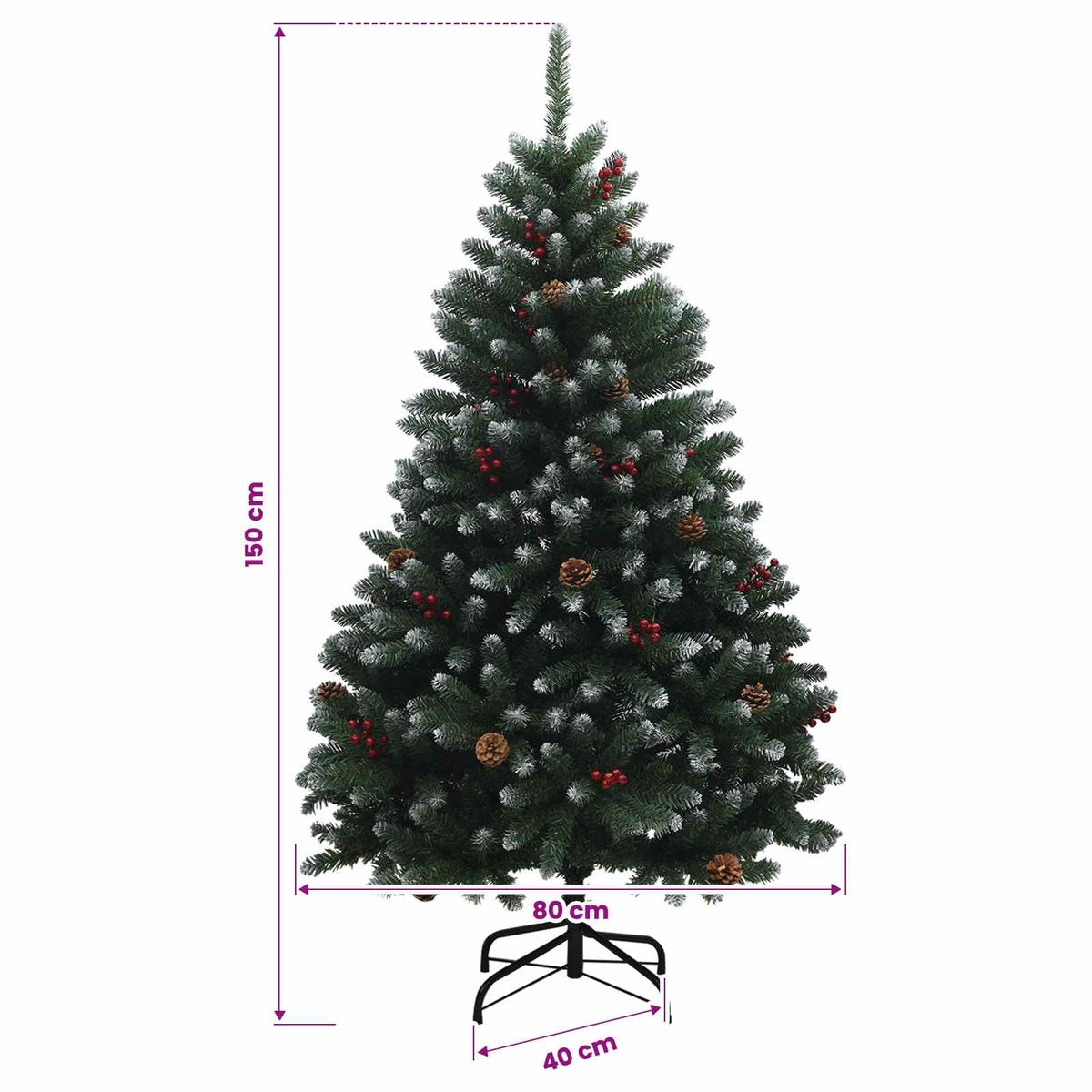 Dirbtinė žalia Kalėdų eglutė su žaisliuku 150 cm 150 LED