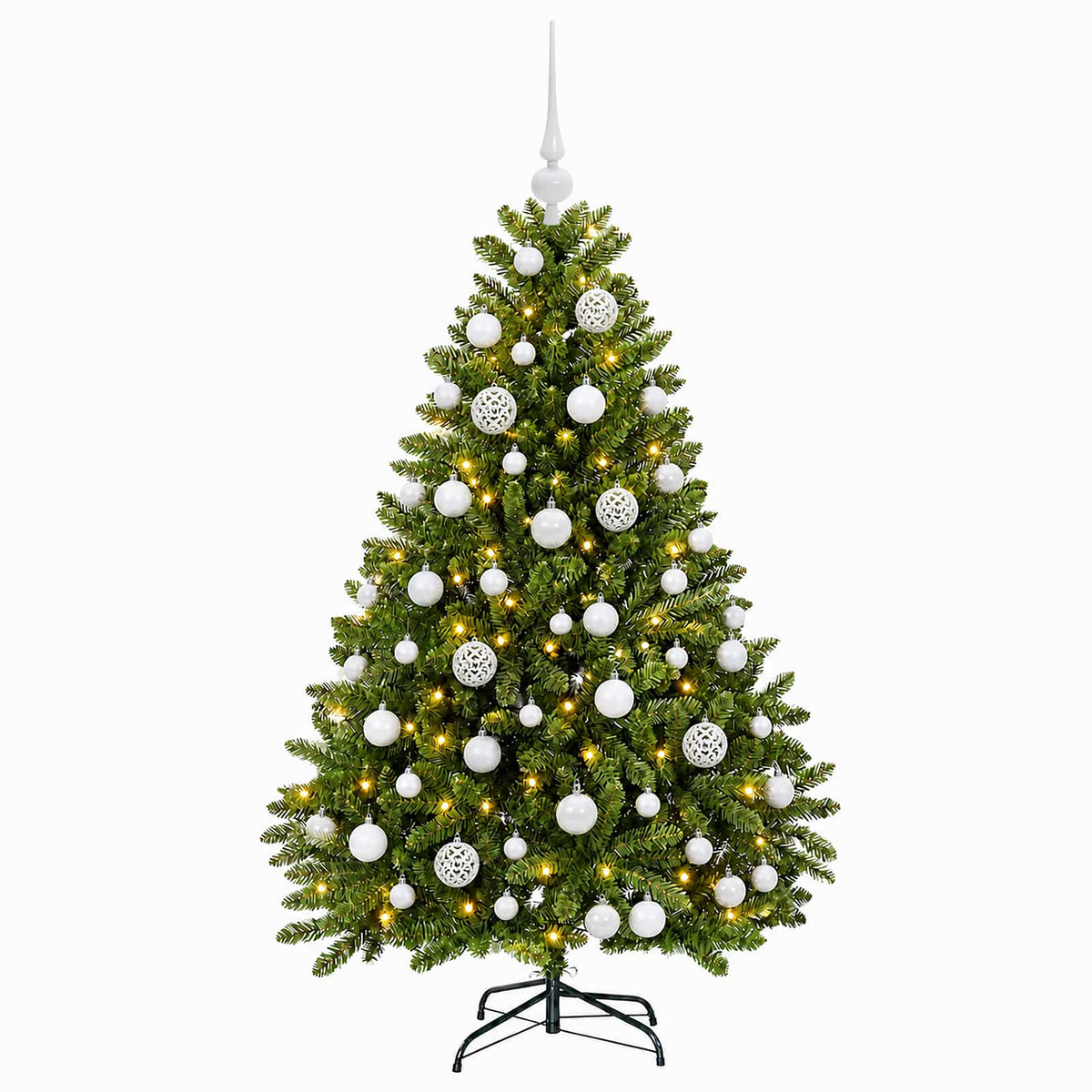 Dirbtinė kalėdinė eglutė, šviesiai žalia, su žaisliuku 120 cm