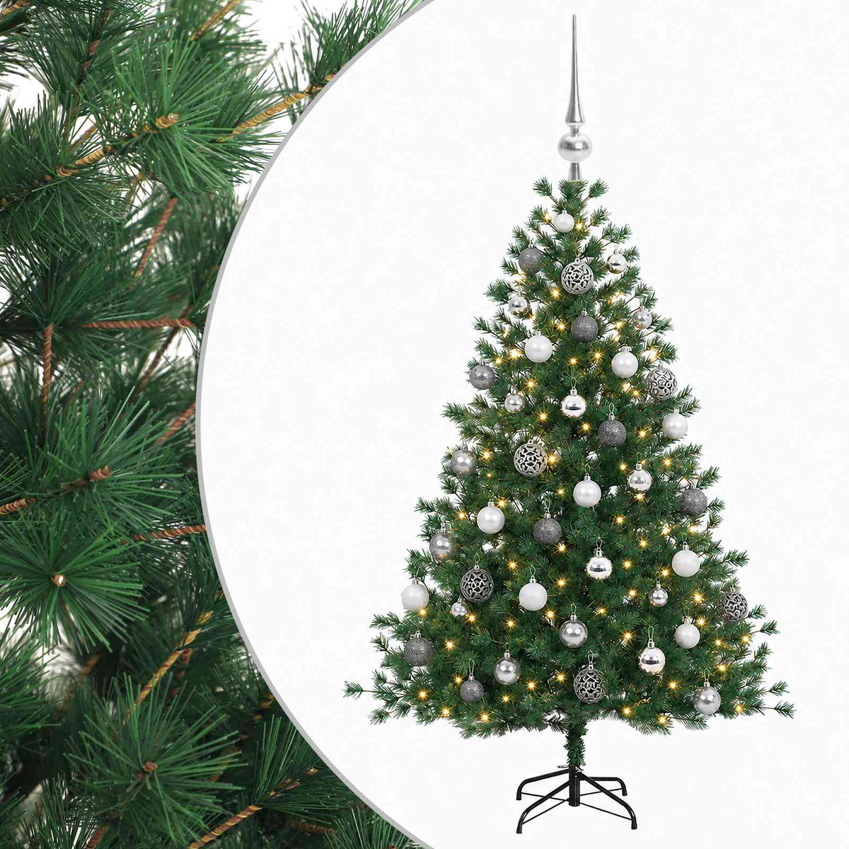 Dirbtinė kalėdinė eglutė su rutuliuku 150 cm 150 LED