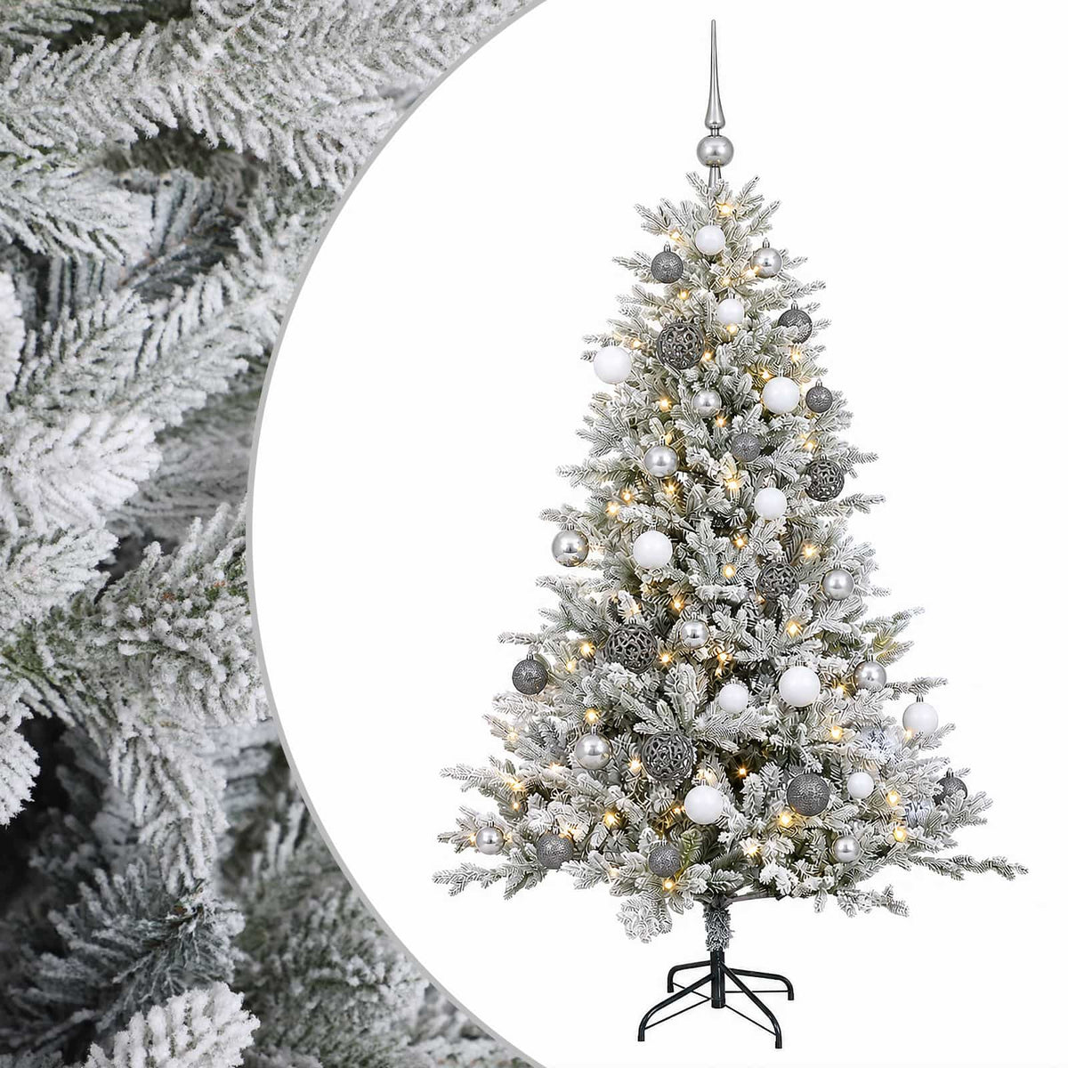 Dirbtinė Kalėdų eglutė su burbulais 150 cm 150 LED Šilta balta