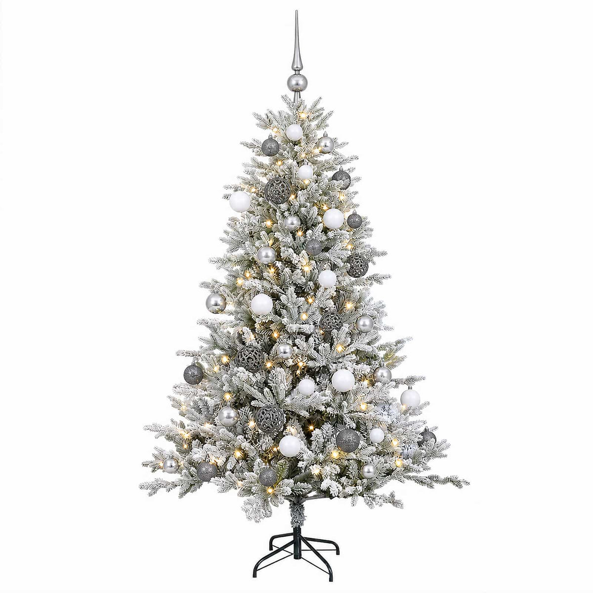 Dirbtinė Kalėdų eglutė su burbulais 150 cm 150 LED Šilta balta