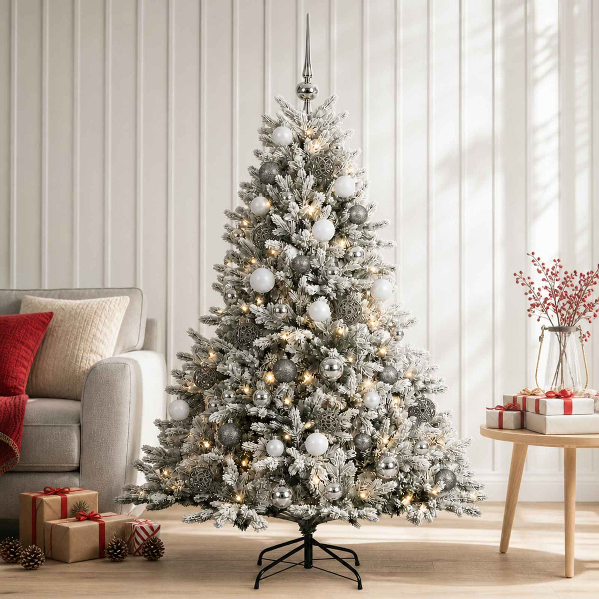 Dirbtinė kalėdinė eglutė su rutuliuku 150 cm 150 LED