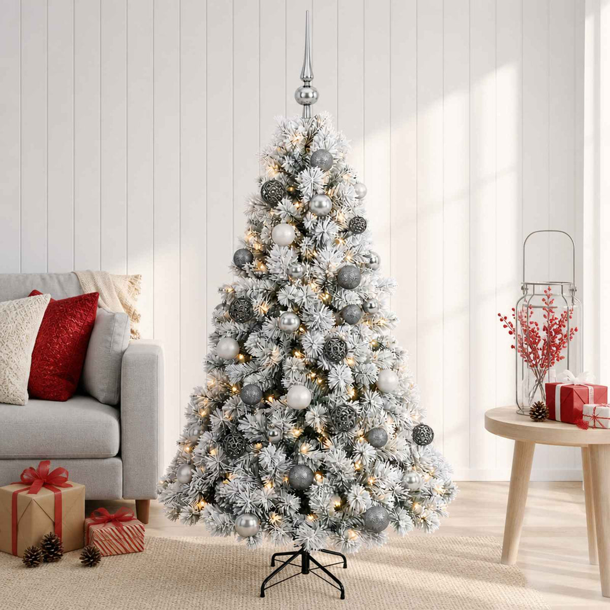 Dirbtinė kalėdinė eglutė su rutuliuku 120 cm 150 LED