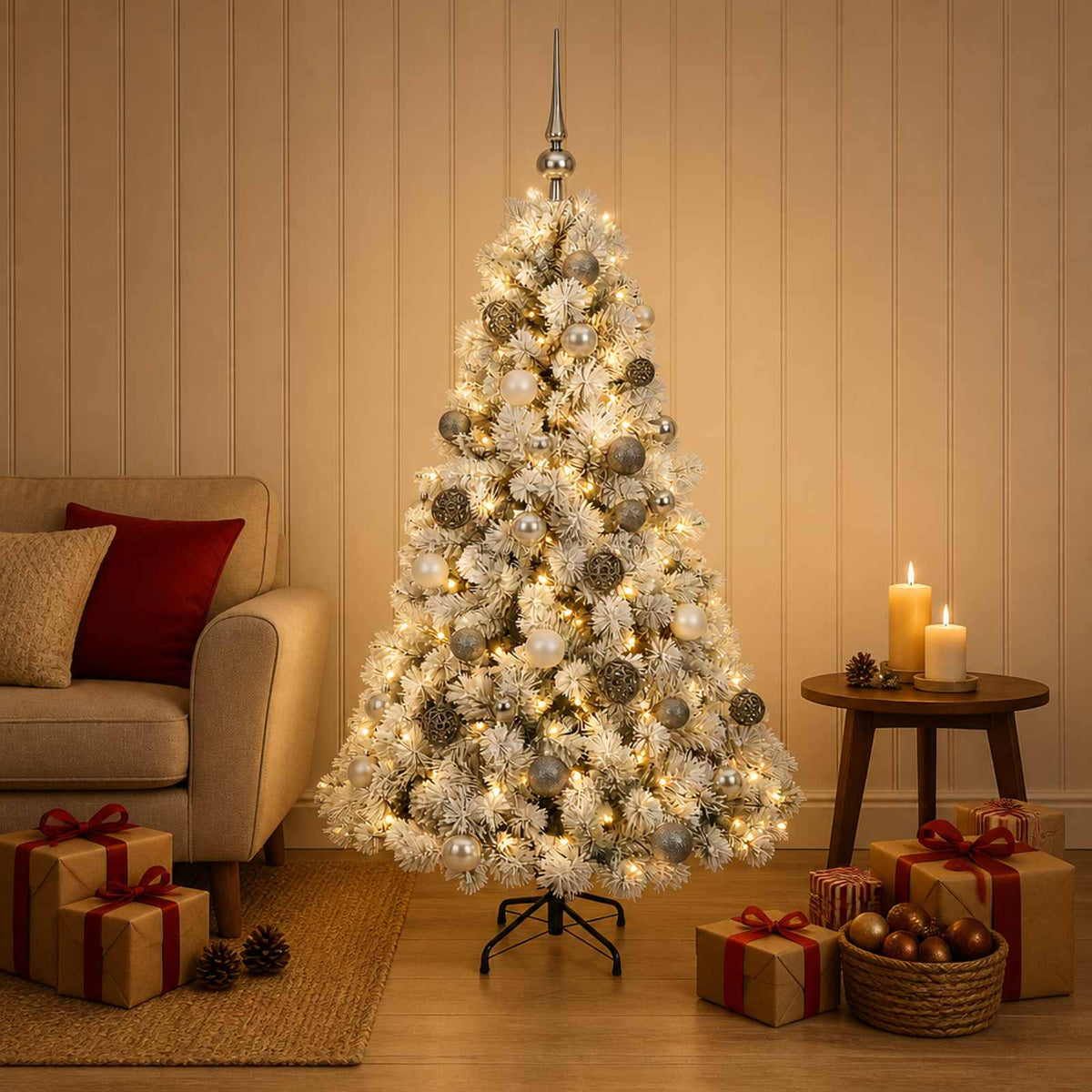 Dirbtinė kalėdinė eglutė su rutuliuku 150 cm 150 LED