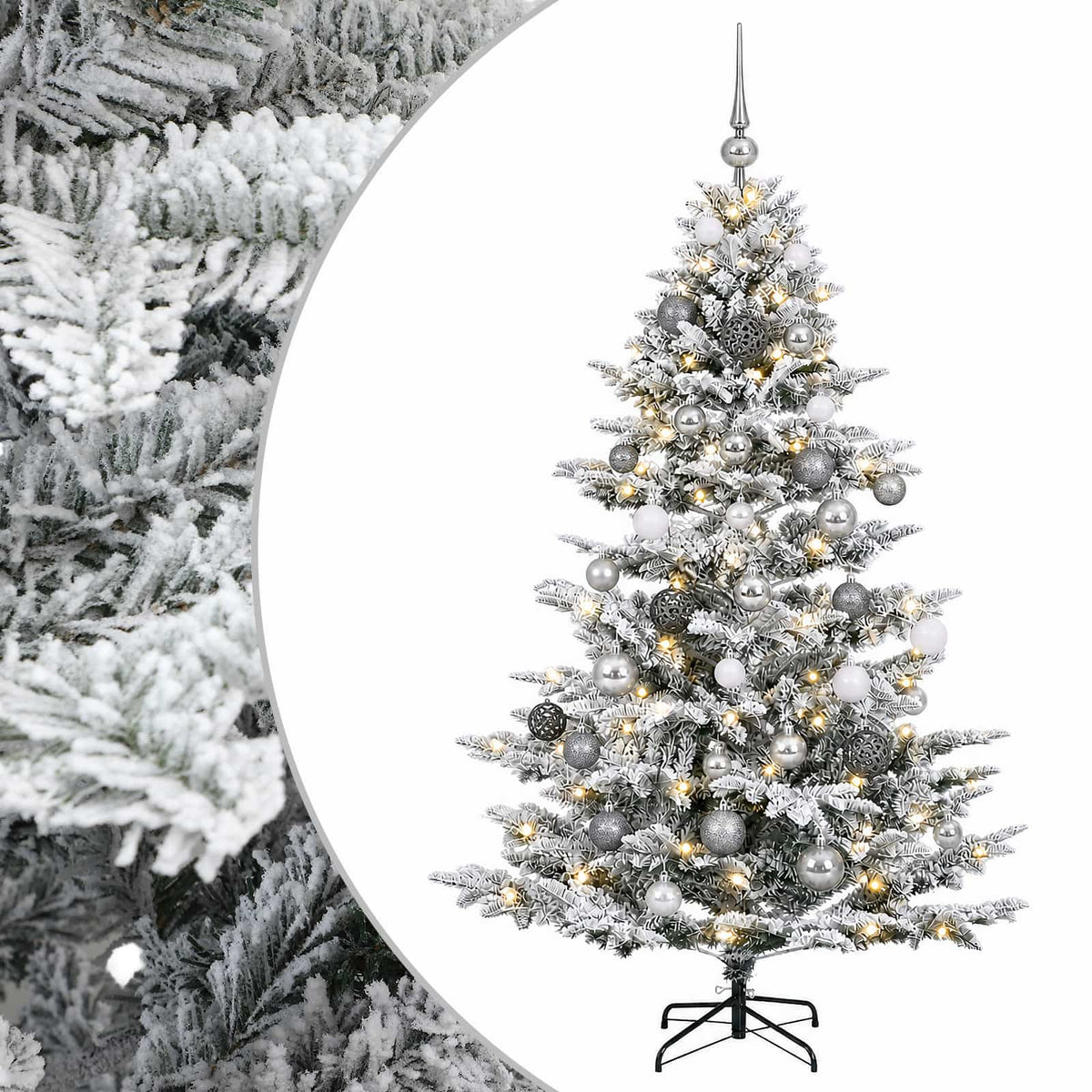 Dirbtinė kalėdinė eglutė su rutuliuku 120 cm 150 LED