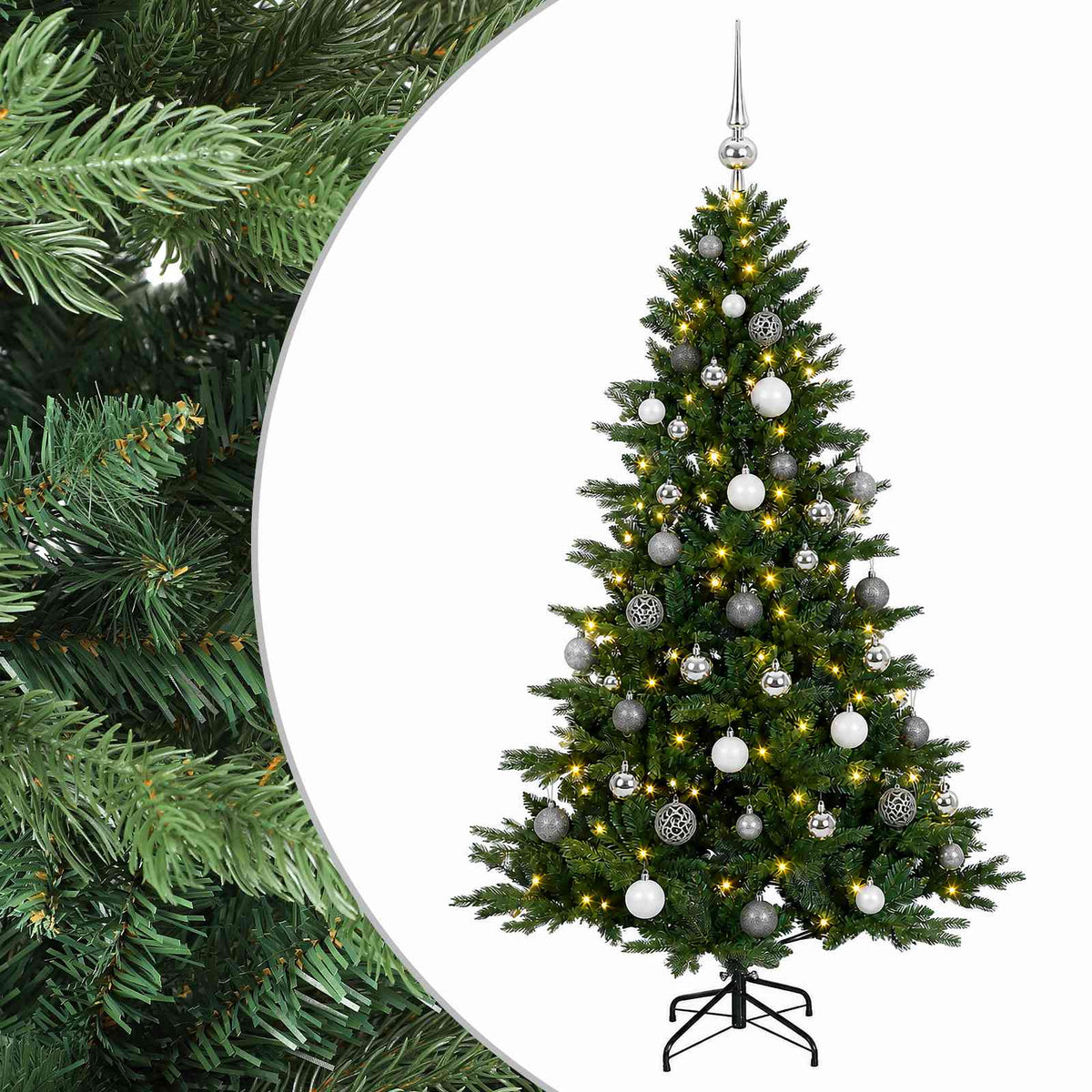 Dirbtinė kalėdinė eglutė su rutuliuku 150 cm 150 LED