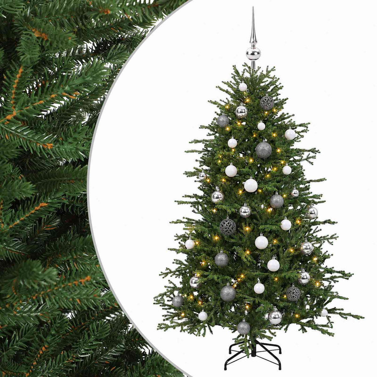 Dirbtinė kalėdinė eglutė su rutuliuku 120 cm 150 LED