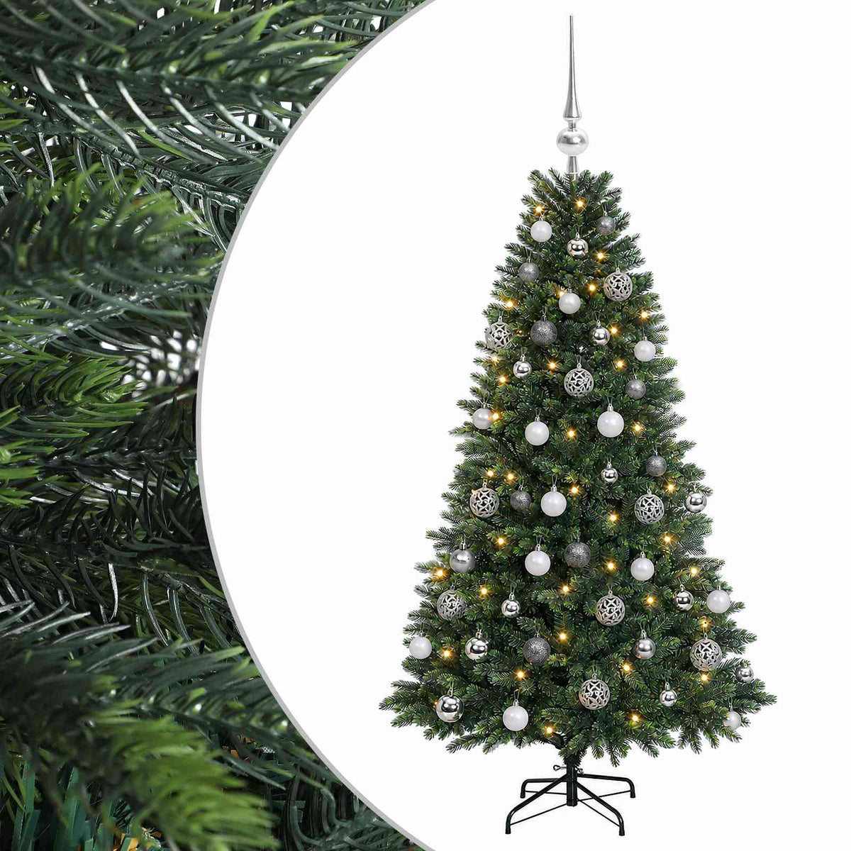 Dirbtinė Kalėdų eglutė su burbulais 150 cm 150 LED Šilta balta