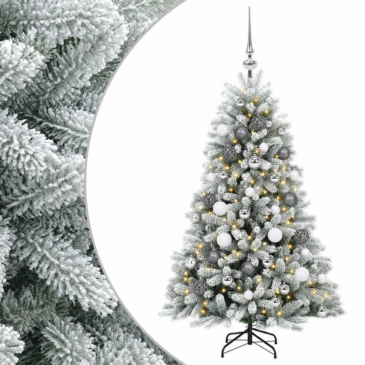 Dirbtinė Kalėdų eglutė su burbulais 150 cm 150 LED Šilta balta