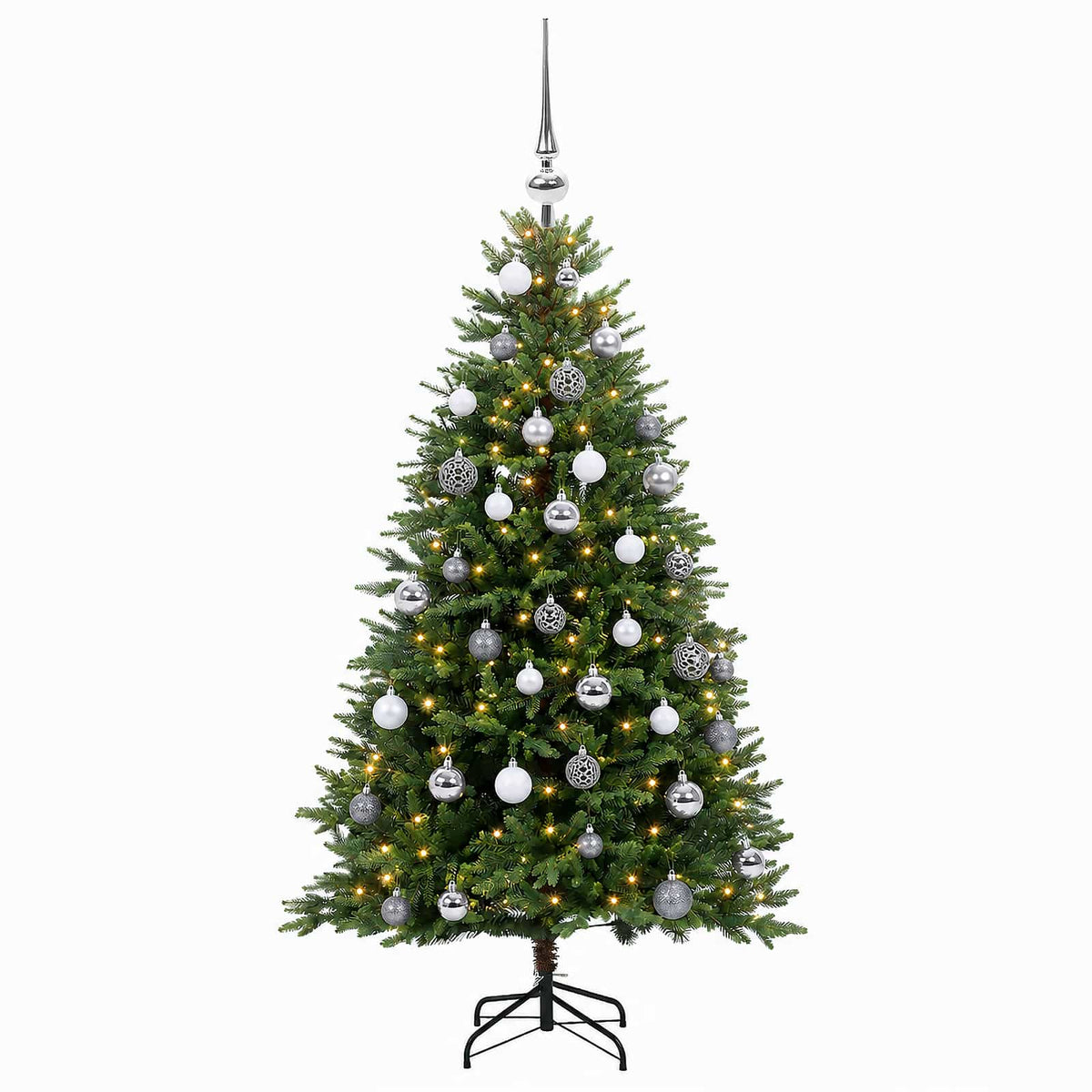 Dirbtinė Kalėdų eglutė su burbulais 150 cm 150 LED Šilta balta