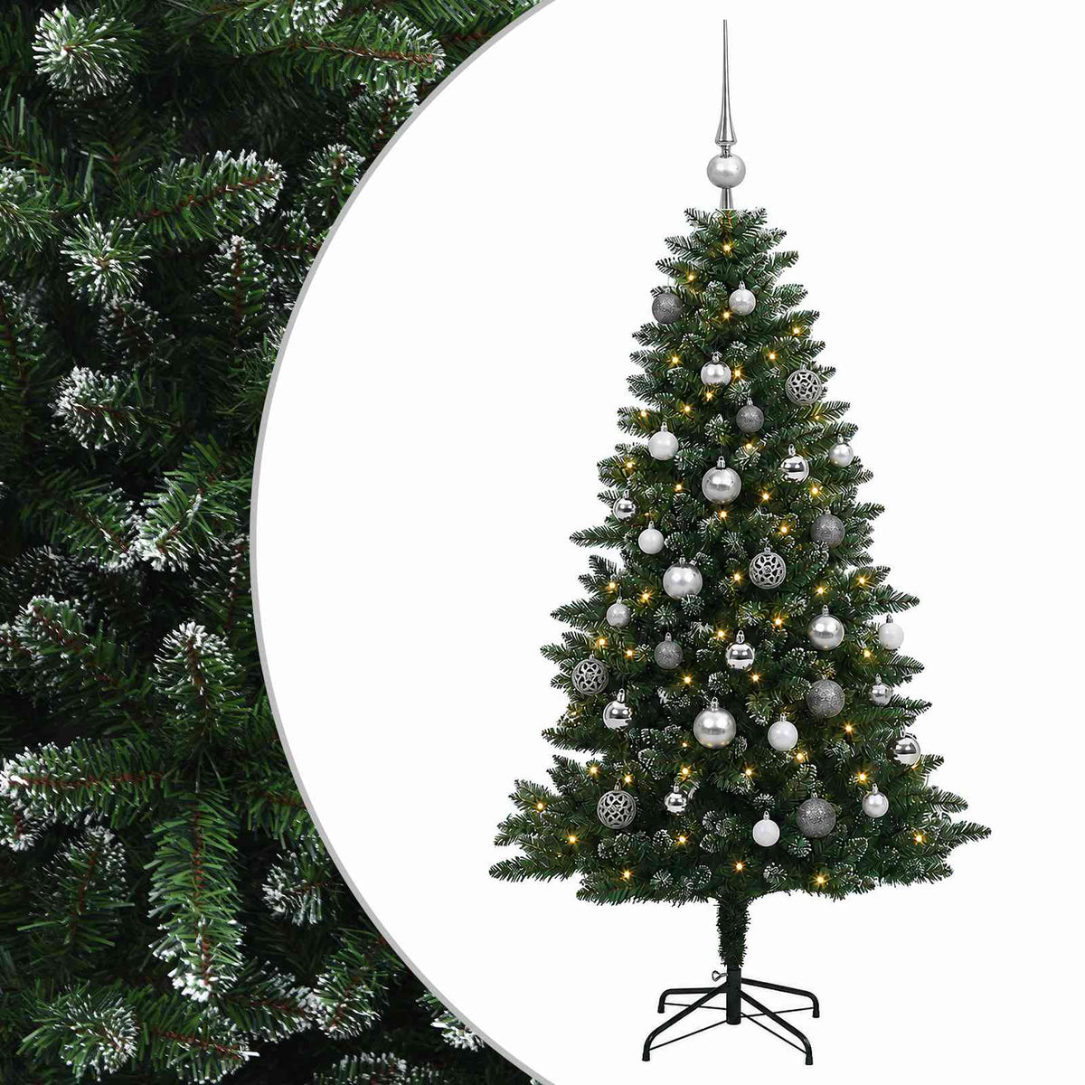 Dirbtinė Kalėdų eglutė su burbulais 150 cm 150 LED Šilta balta