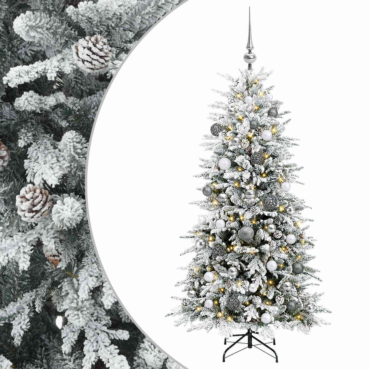 Dirbtinė kalėdinė eglutė su rutuliuku 120 cm 150 LED