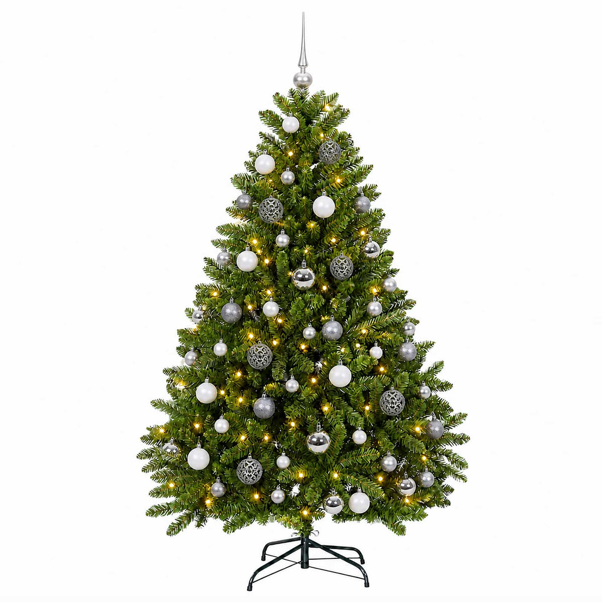 Dirbtinė kalėdinė eglutė, šviesiai žalia, su žaisliuku 120 cm