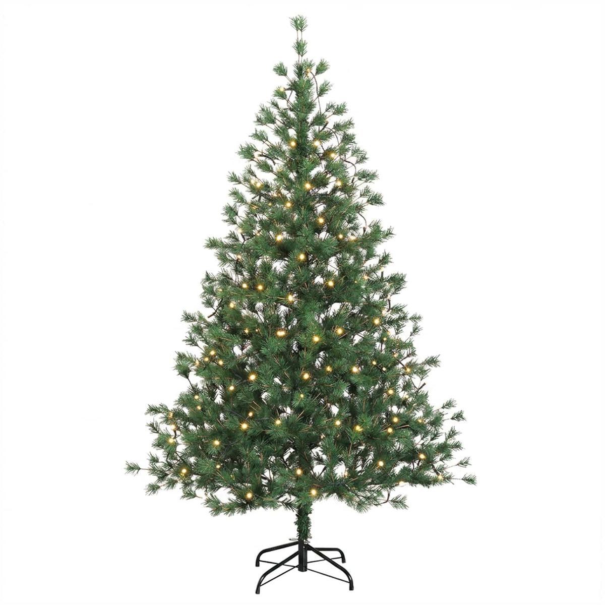 Dirbtinė Sulankstoma Kalėdų Eglutė 210 cm 300 LED Šilta balta