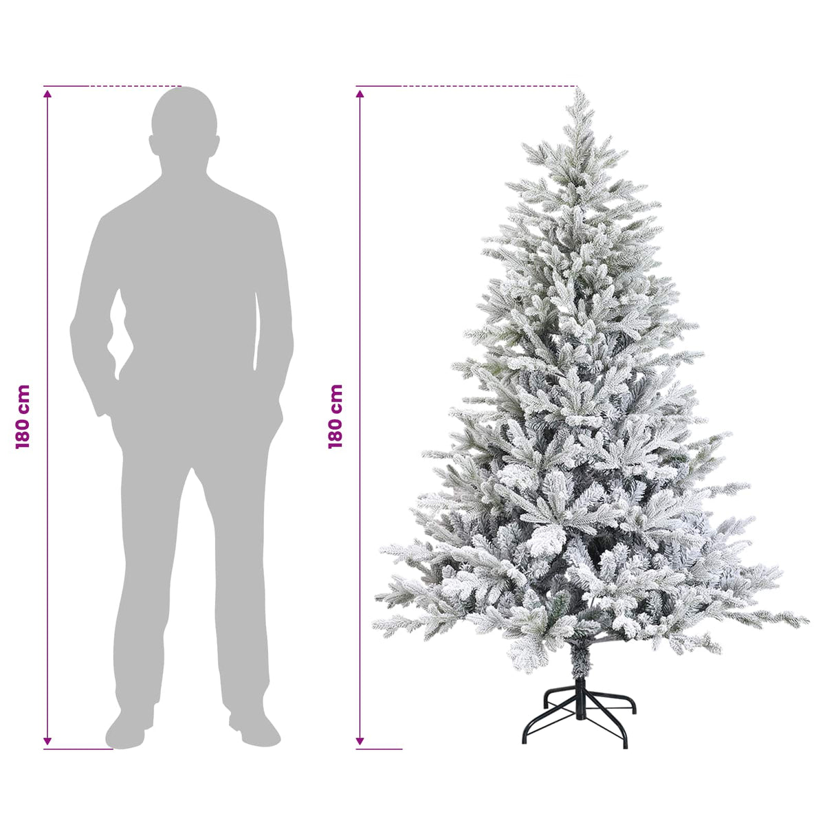 Dirbtinė Sulankstoma Kalėdų Eglutė 180 cm 300 LED Šilta balta