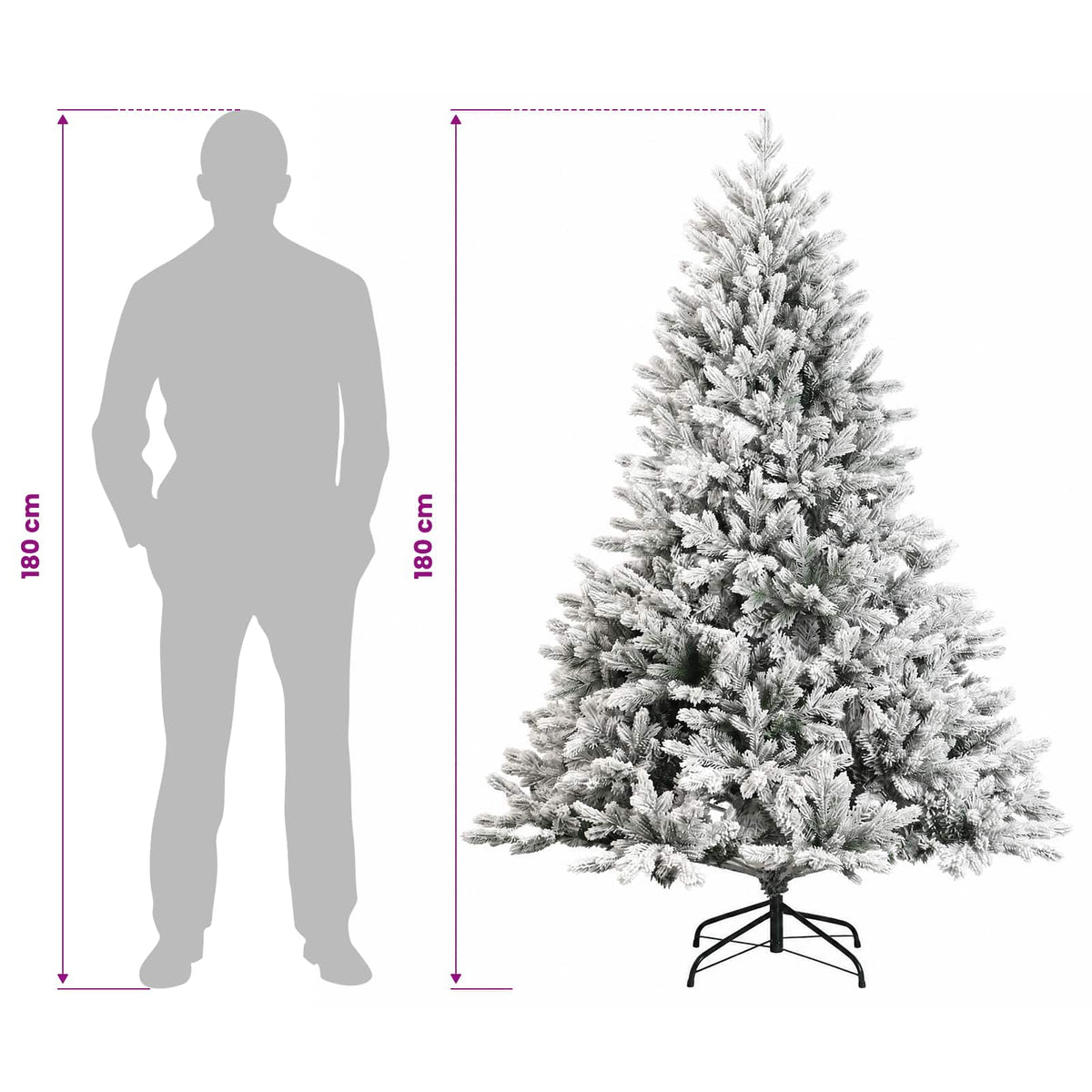 Dirbtinė Sulankstoma Kalėdų Eglutė 180 cm 300 LED Šilta balta