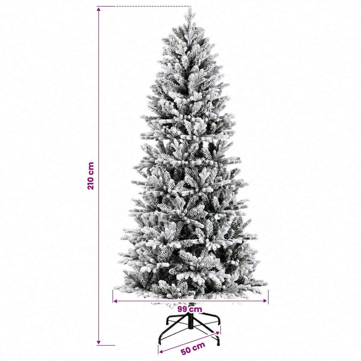 Dirbtinė Sulankstoma Kalėdų Eglutė 210 cm 300 LED Šilta balta