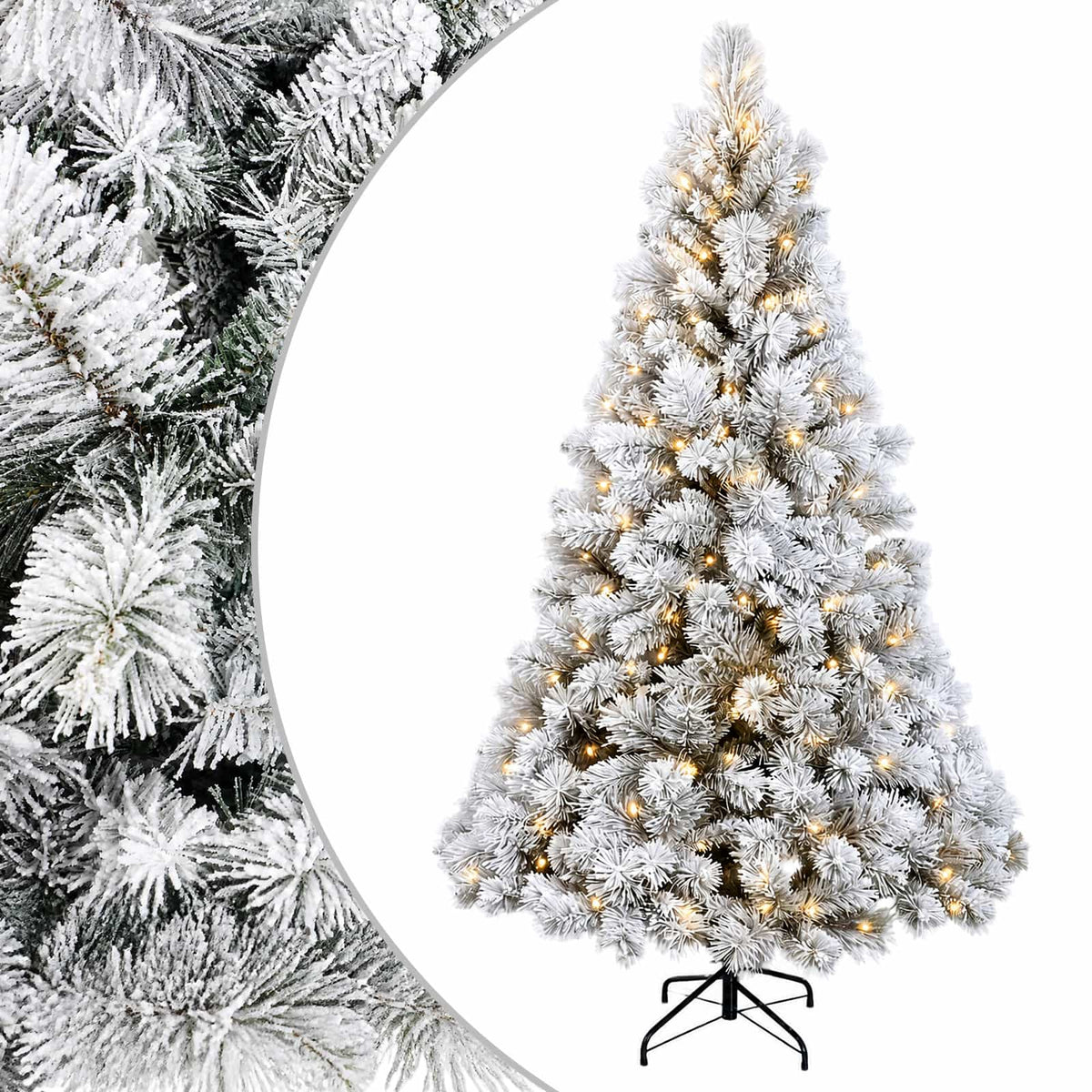 Dirbtinė Sulankstoma Kalėdų Eglutė 240 cm 300 LED Šilta balta