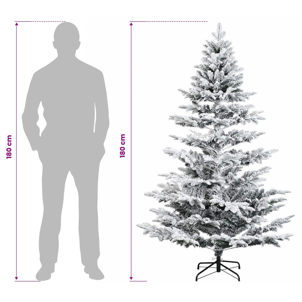 Dirbtinė Sulankstoma Kalėdų Eglutė 180 cm 300 LED Šilta balta